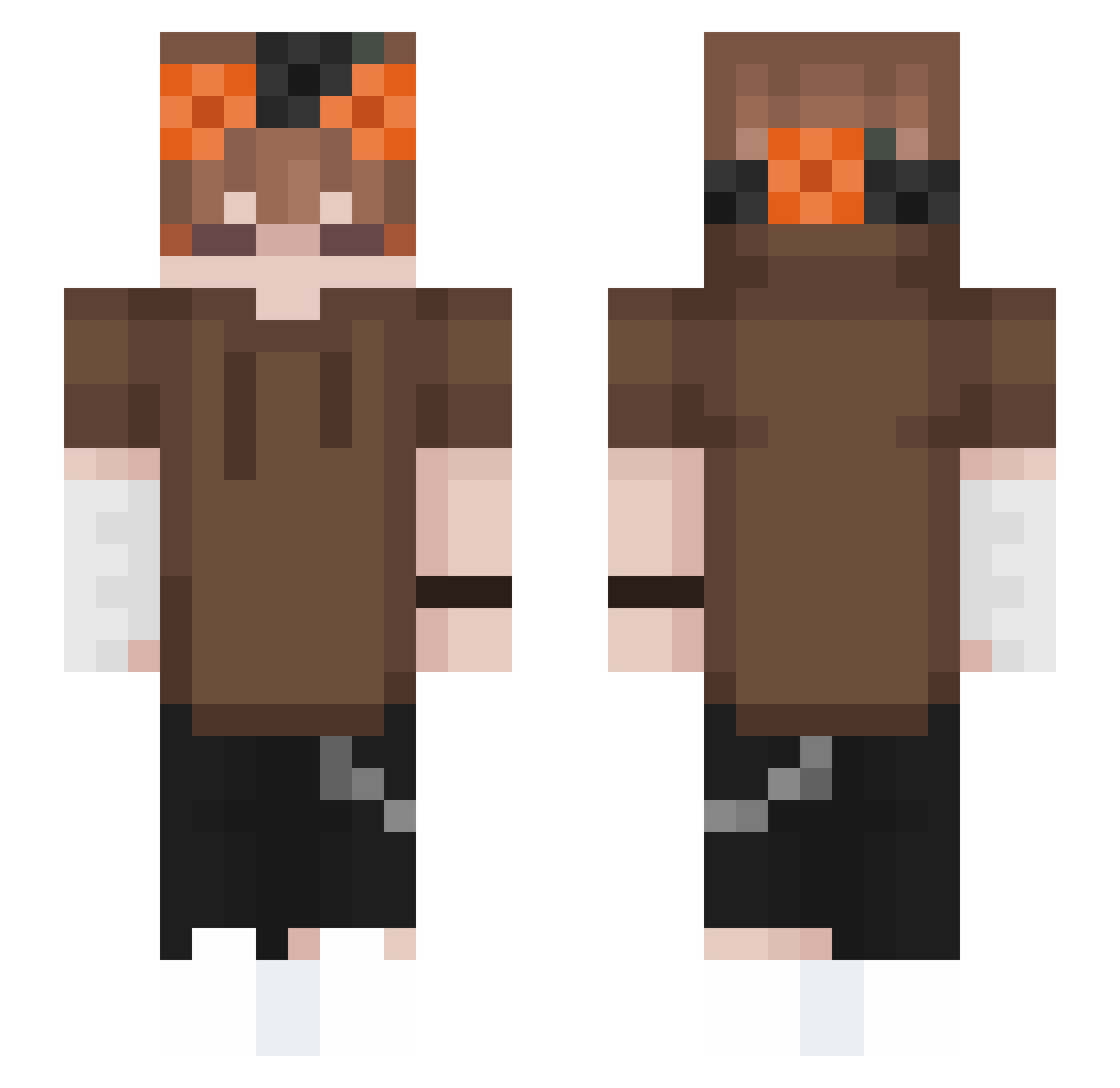 Inkmar Minecraft skin, front and back view