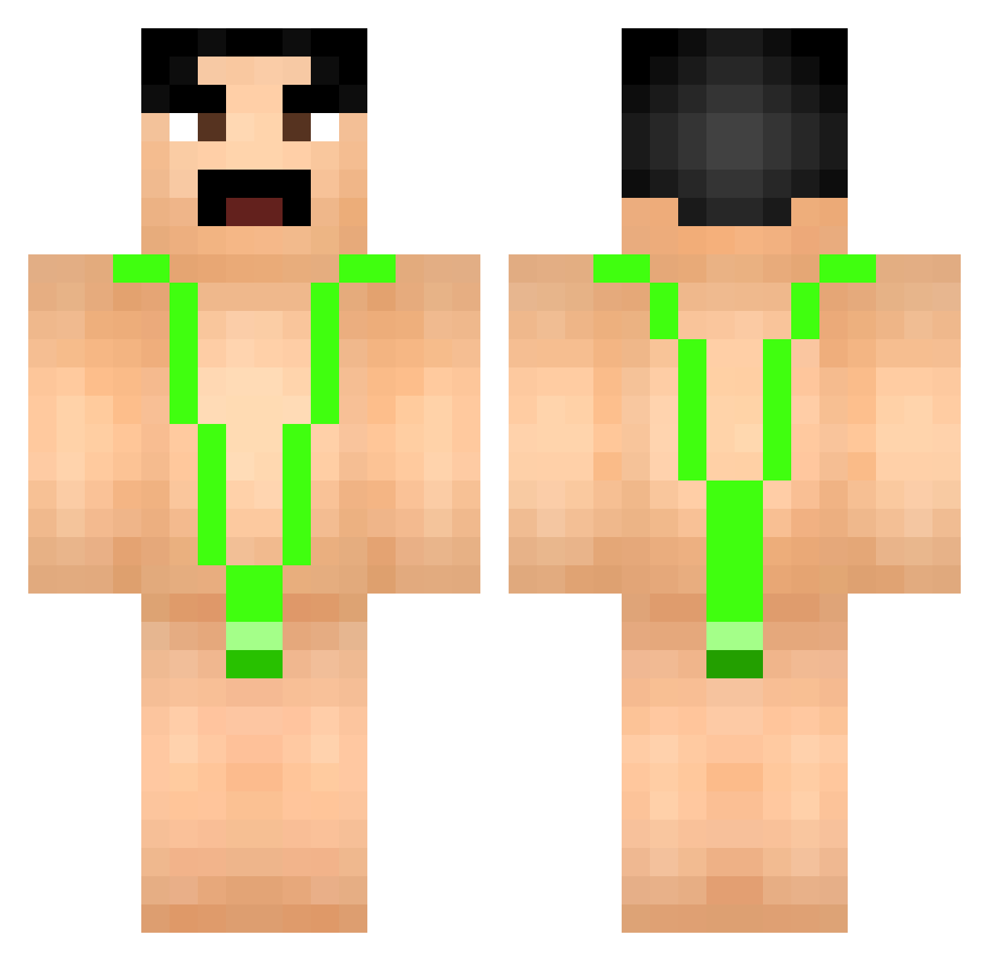 DuddeN Minecraft skin, front and back view