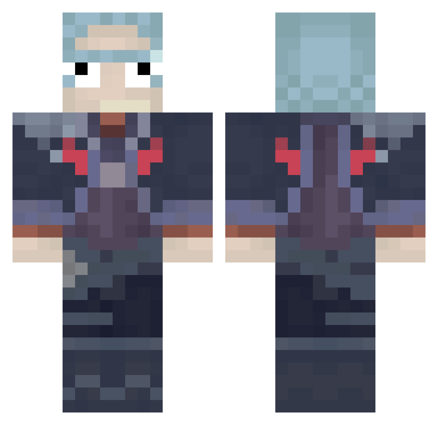 kingggame281 Minecraft skin, front and back view