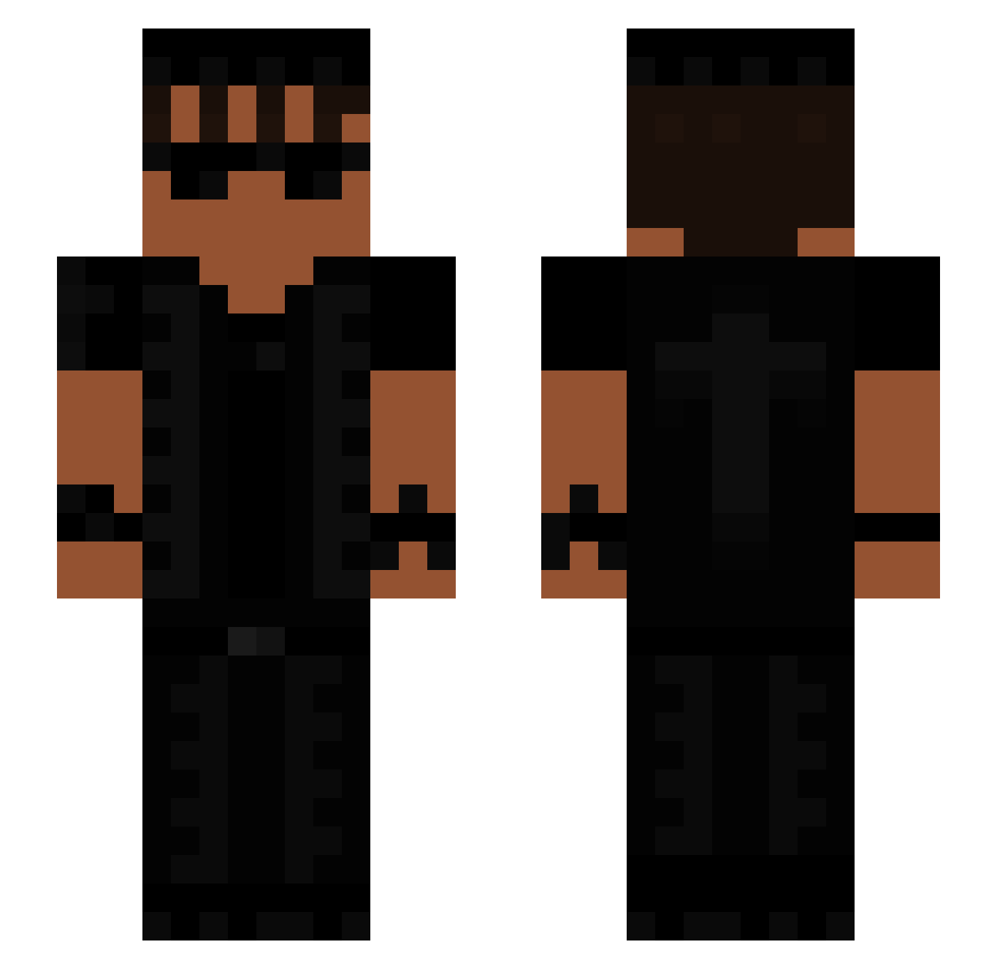 EndteyYT Minecraft skin, front and back view