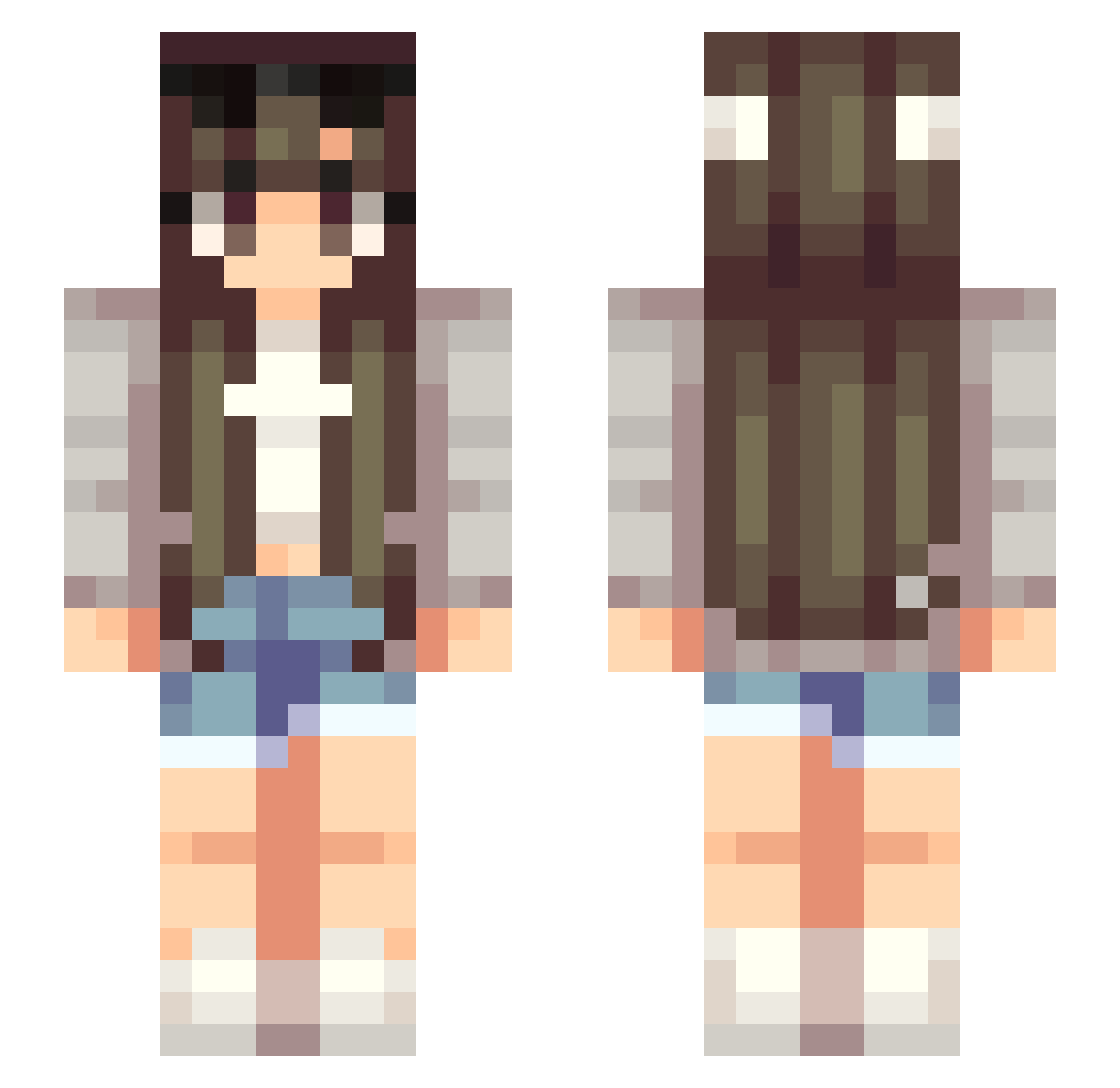 yungleanfan2002 Minecraft skin, front and back view