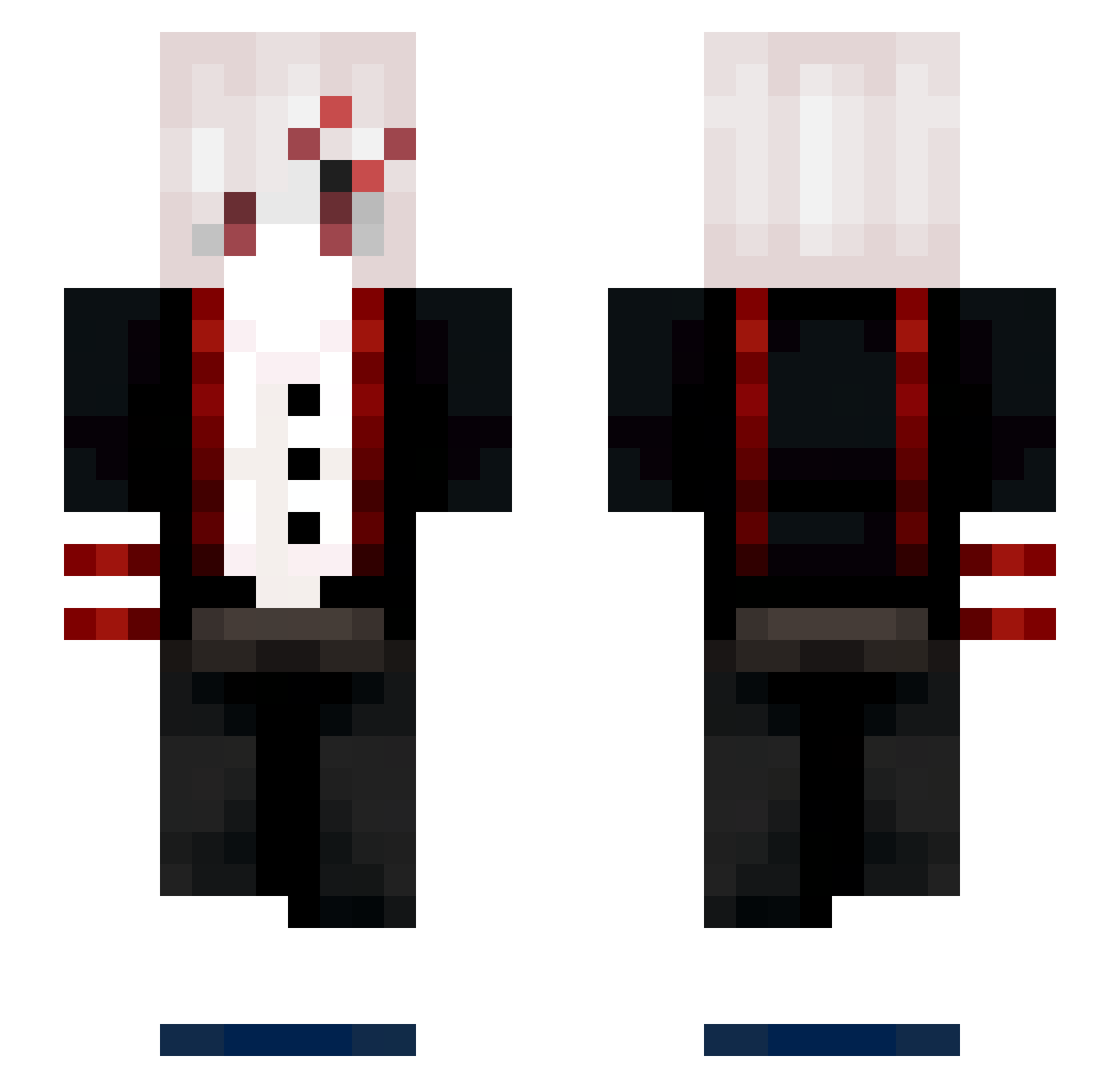 Halotd Minecraft skin, front and back view