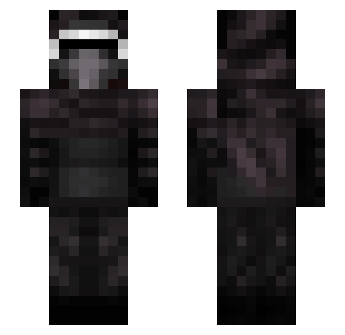 GiantGeekosTV Minecraft skin, front and back view