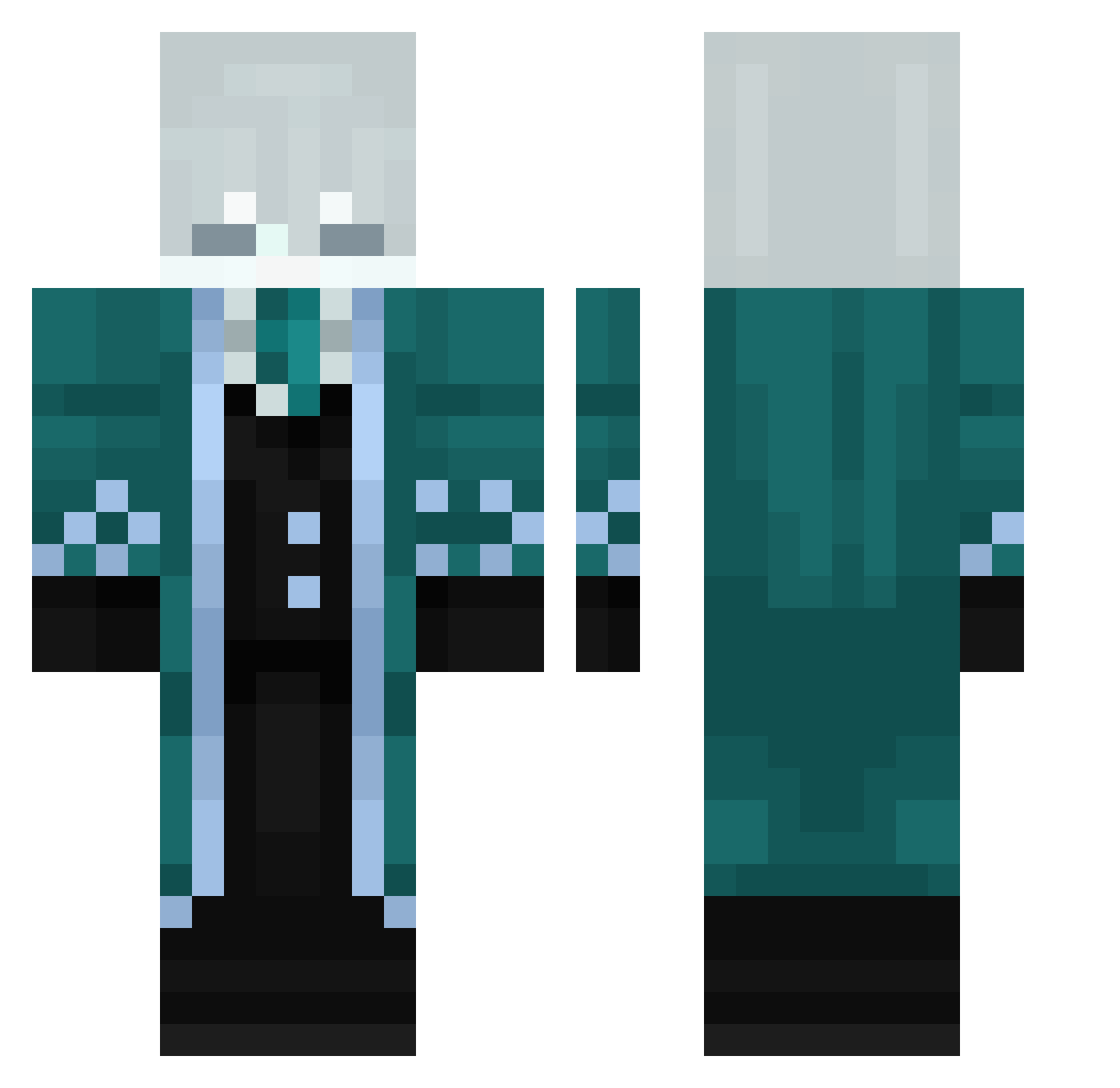 SteveJobb_VN Minecraft skin, front and back view