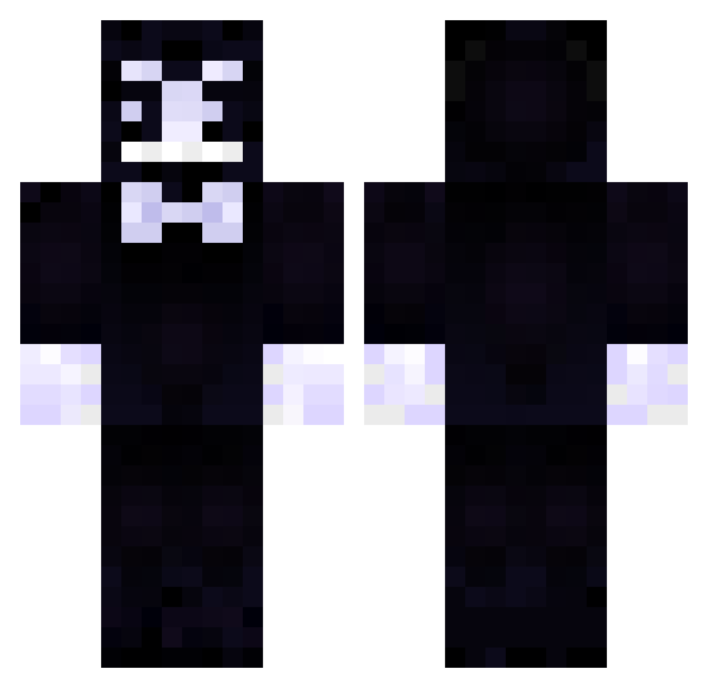 FireeKsz Minecraft skin, front and back view