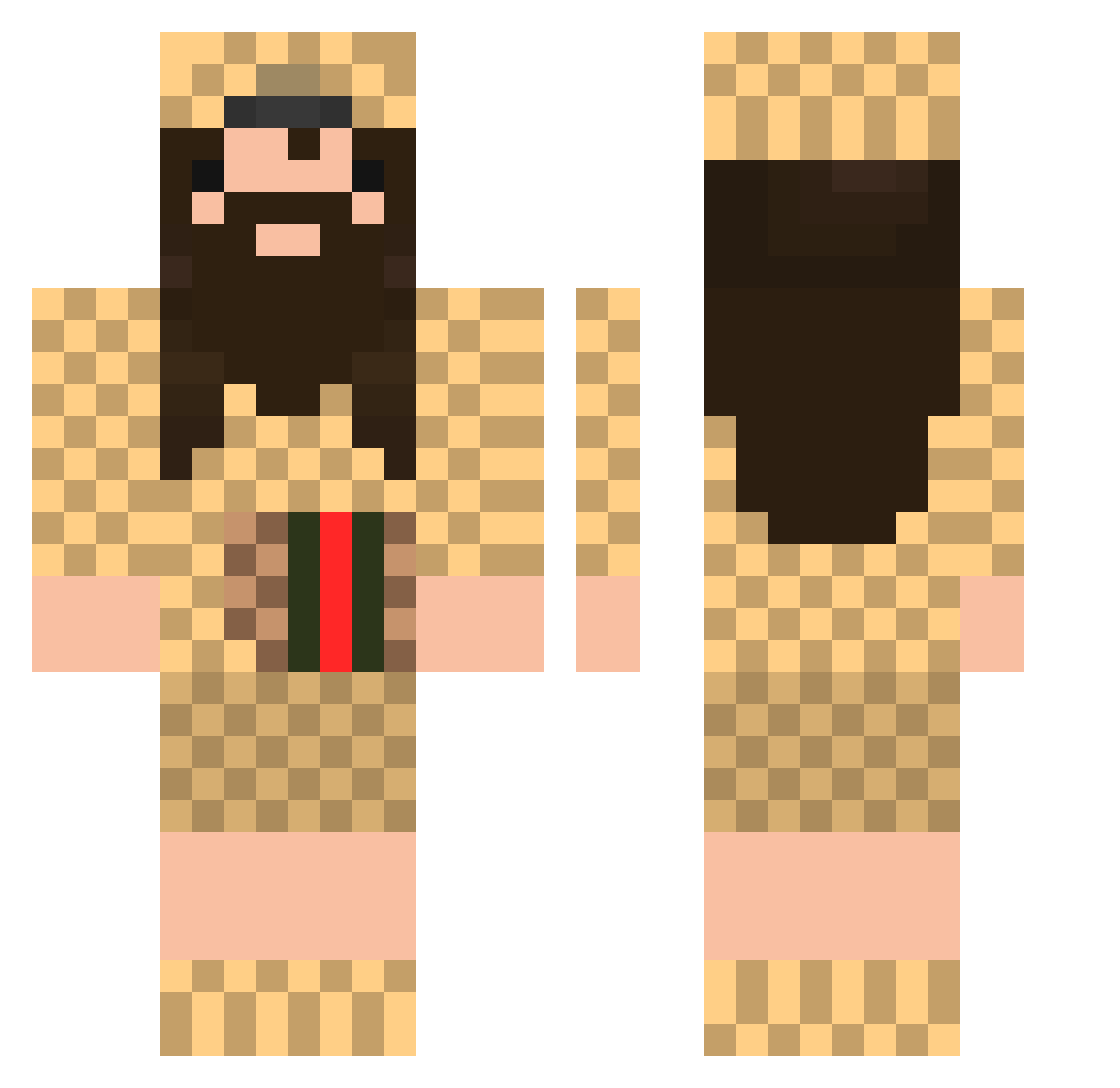 _Kifi Minecraft skin, front and back view