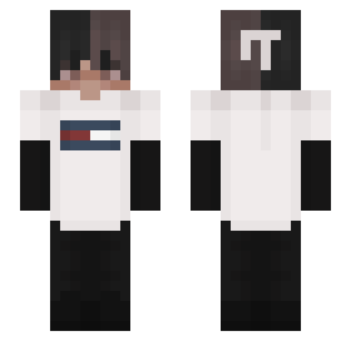syqon Minecraft skin, front and back view