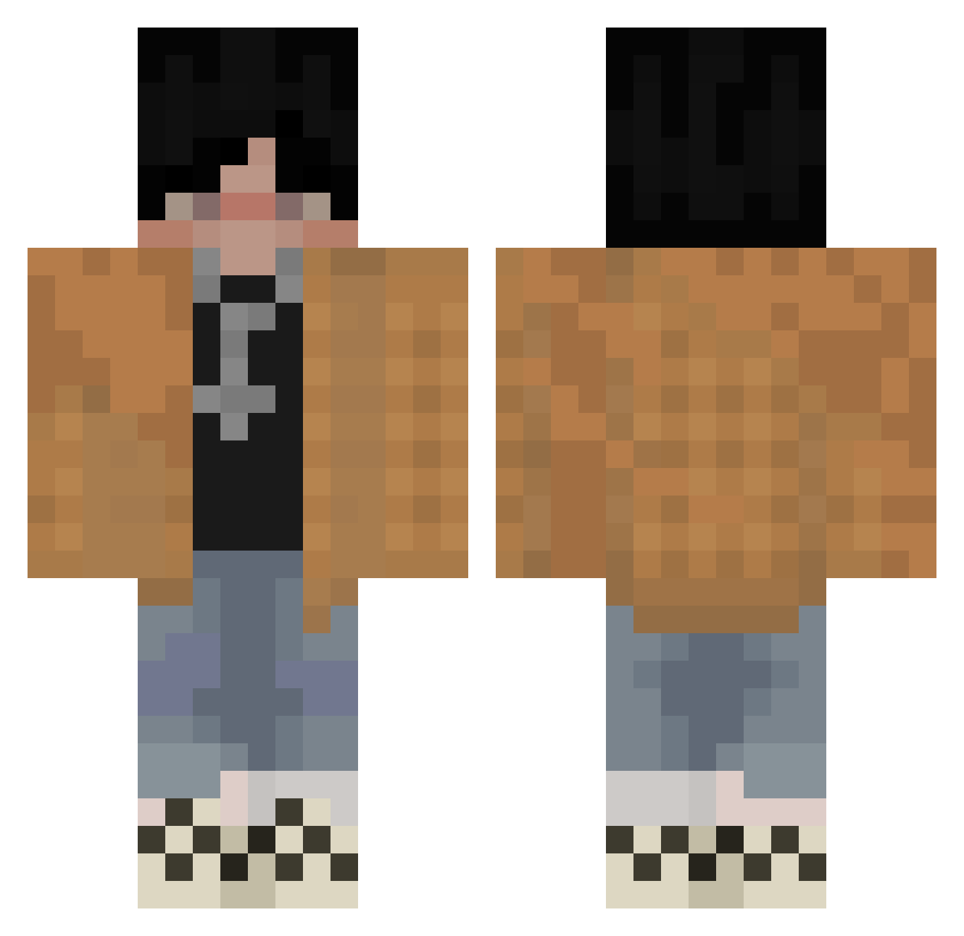 Togatay Minecraft skin, front and back view