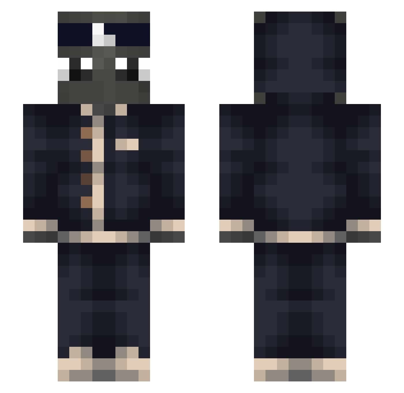 Bschlessgunzie8 Minecraft skin, front and back view