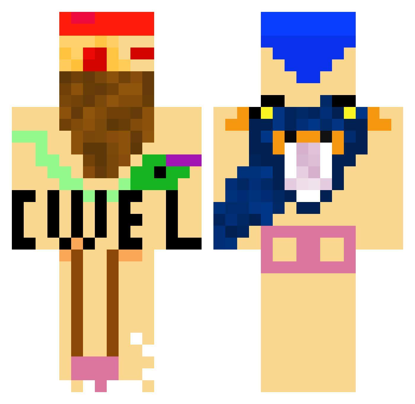 r0b0t1ck_ Minecraft skin, front and back view