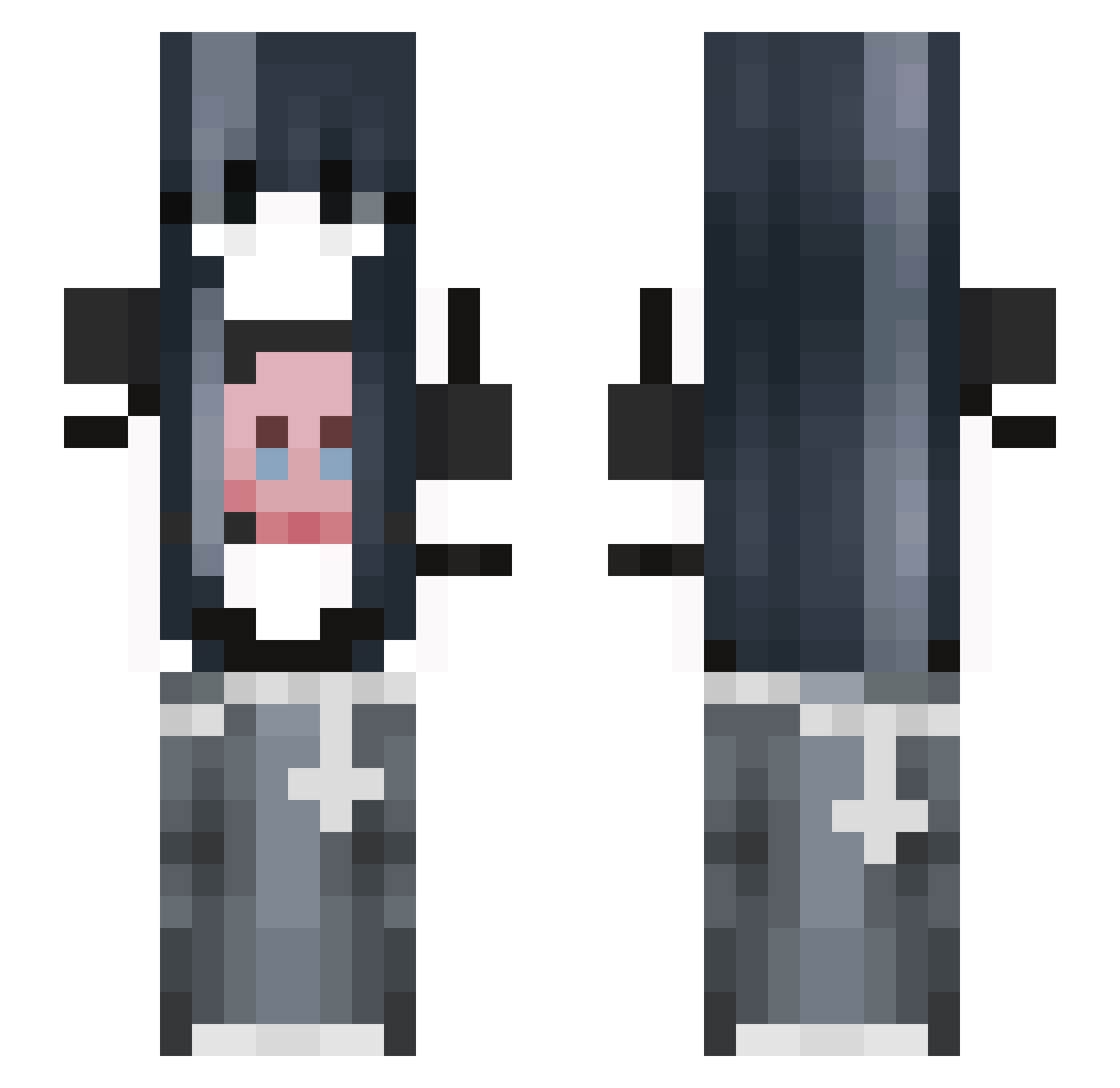 Jolee Minecraft skin, front and back view