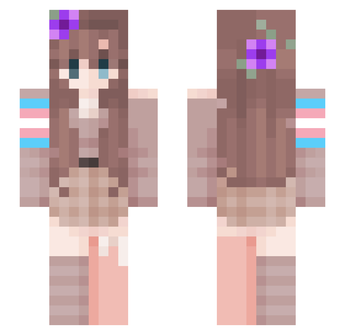Brede78 Minecraft skin, front and back view