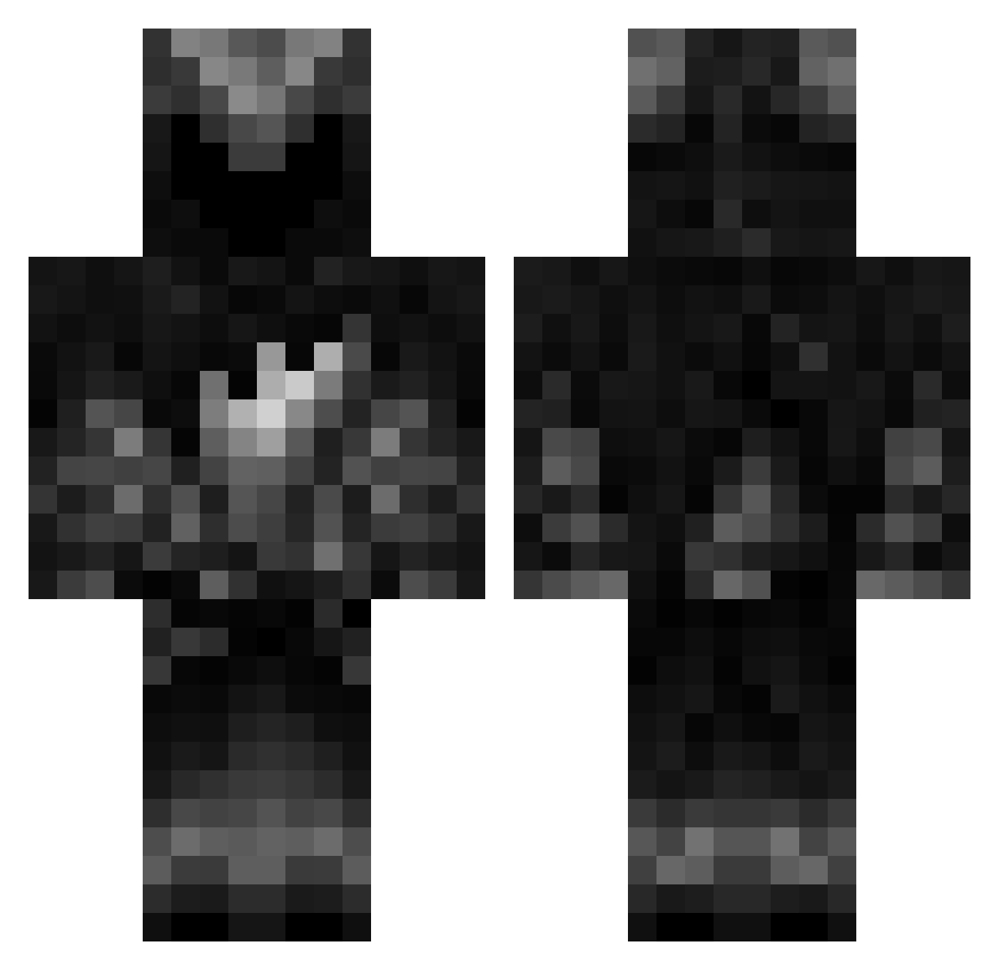 YoriShi5 Minecraft skin, front and back view