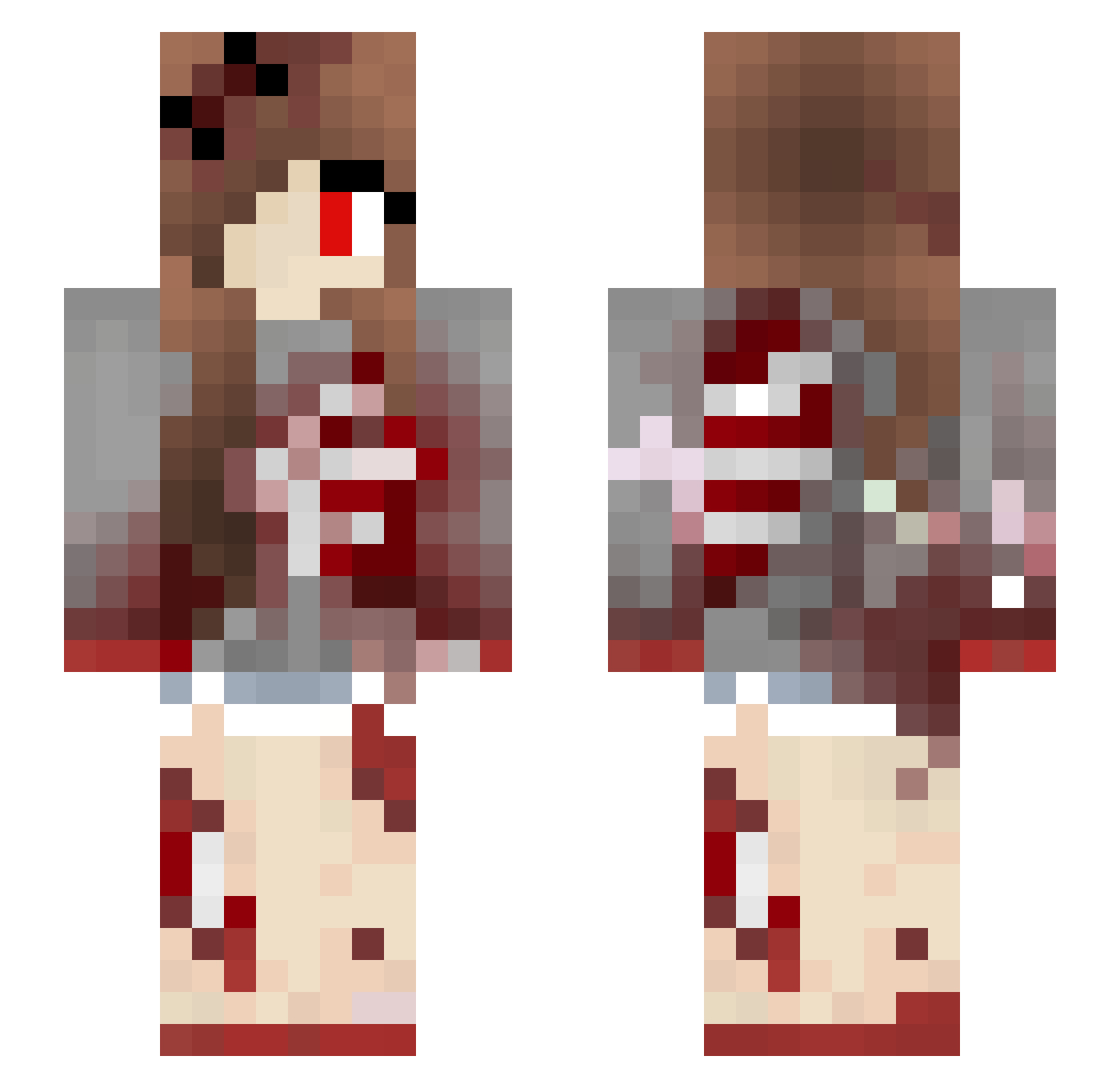 Elsalee123 Minecraft skin, front and back view