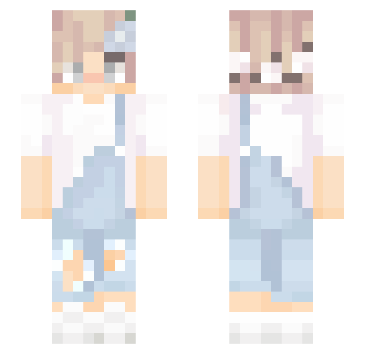 punktwink Minecraft skin, front and back view