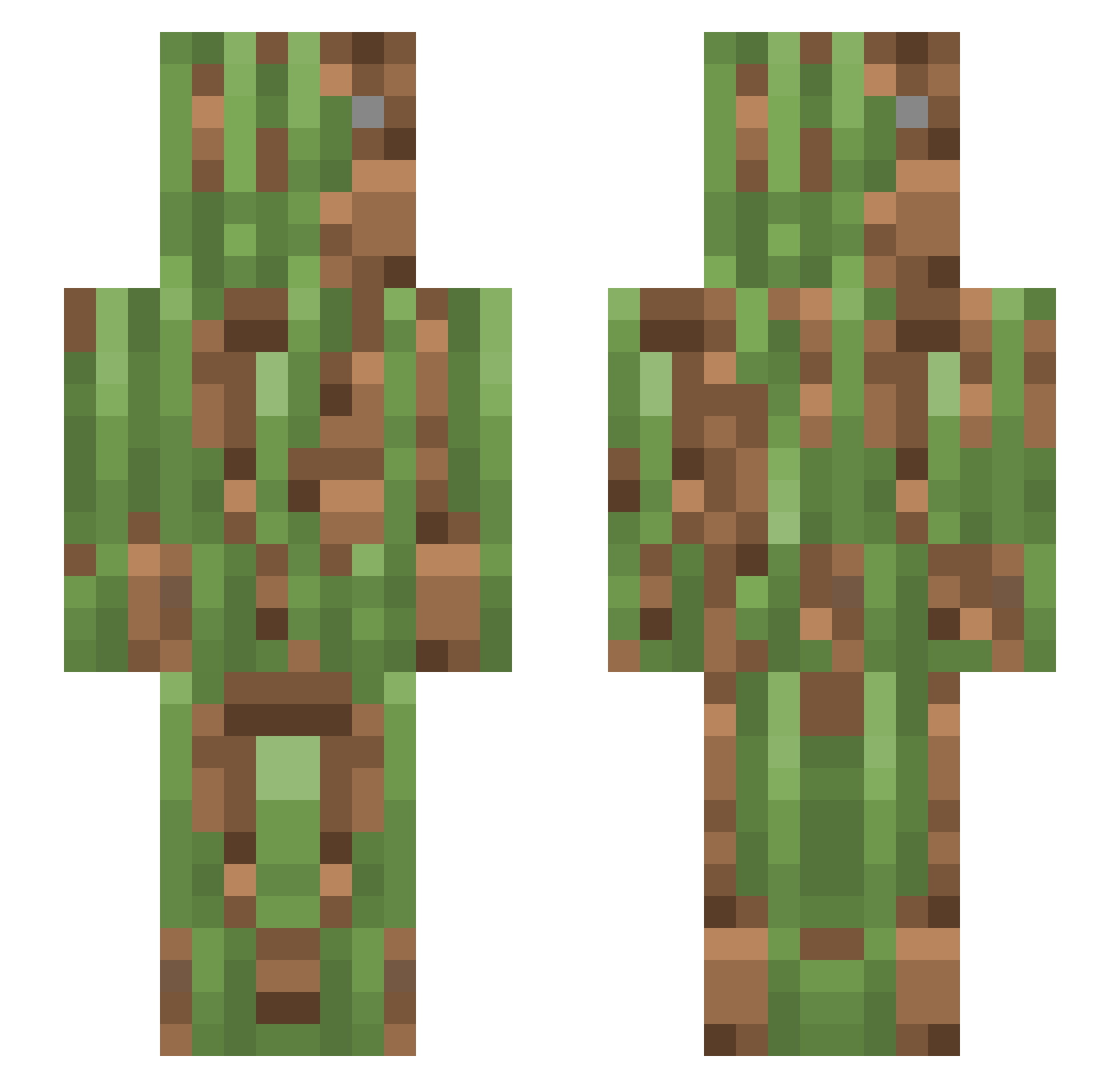 HarriHirschh Minecraft skin, front and back view