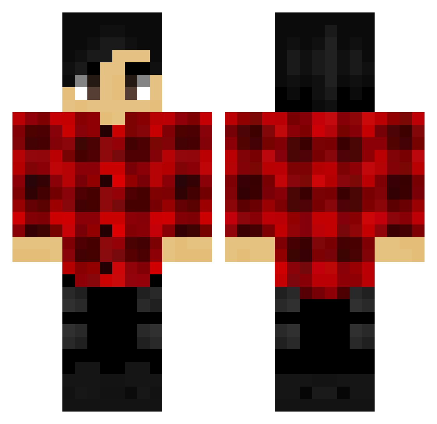 Valdrich Minecraft skin, front and back view