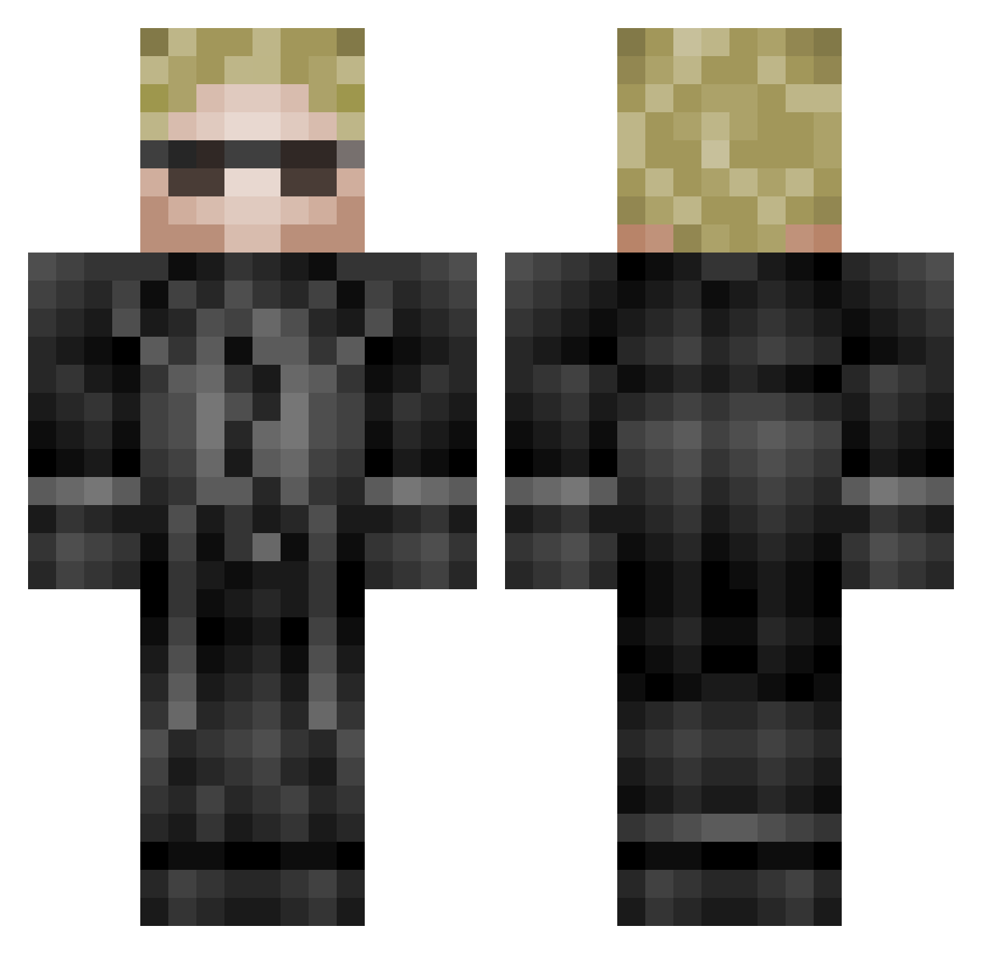 Nihon4k Minecraft skin, front and back view