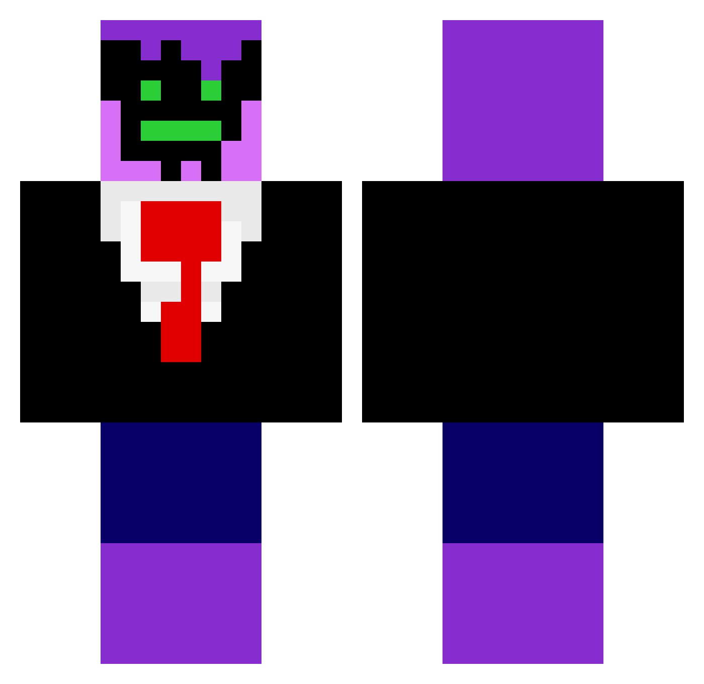 rip_Skillisue Minecraft skin, front and back view