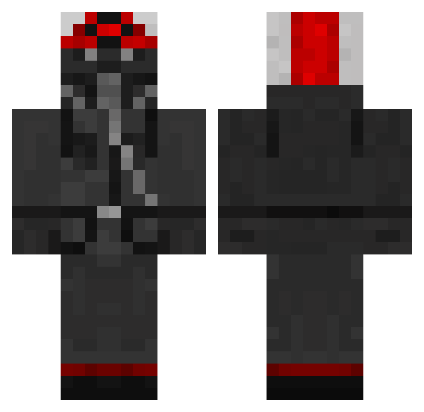 Informal Minecraft skin, front and back view