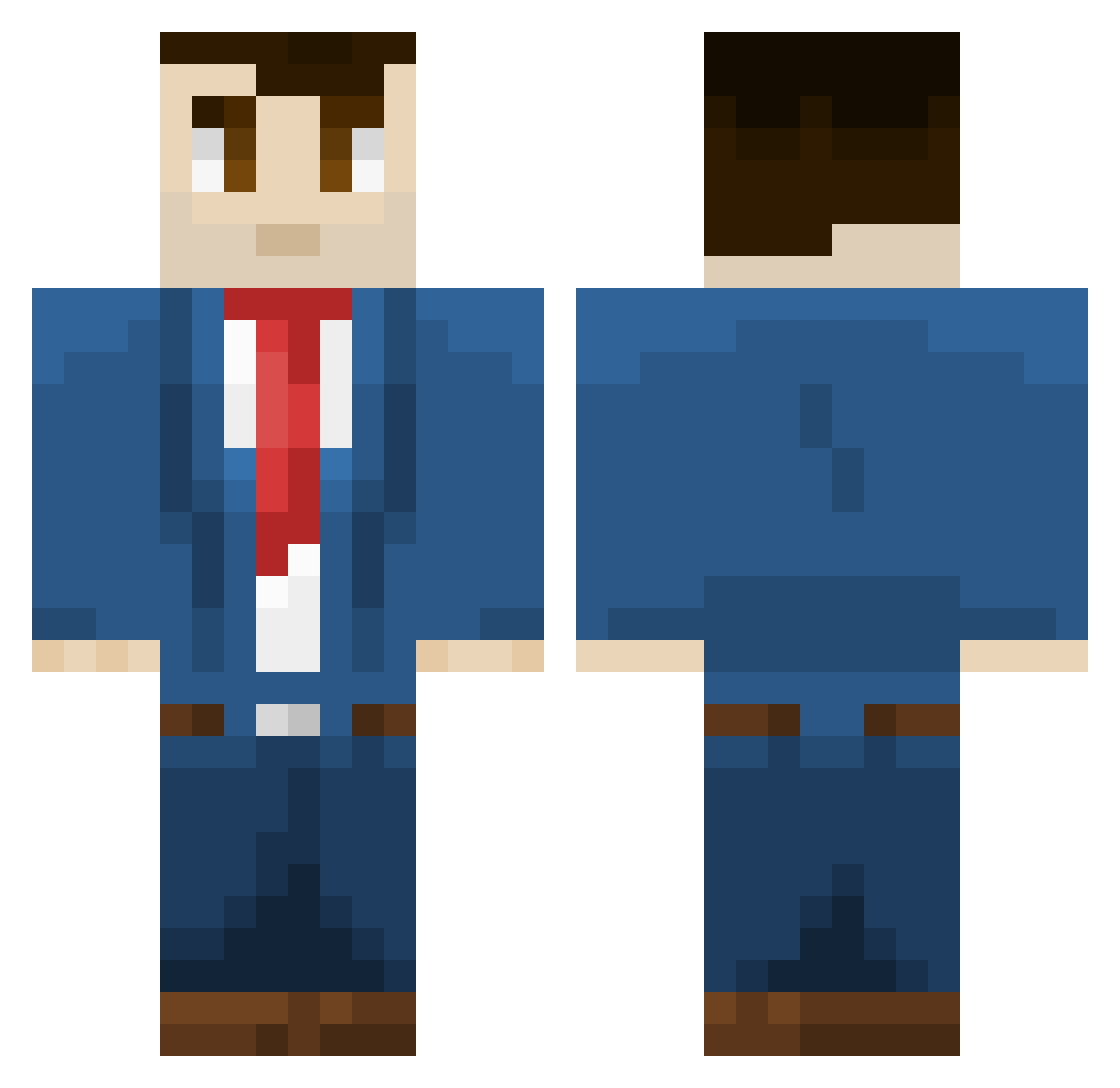 neek0le Minecraft skin, front and back view