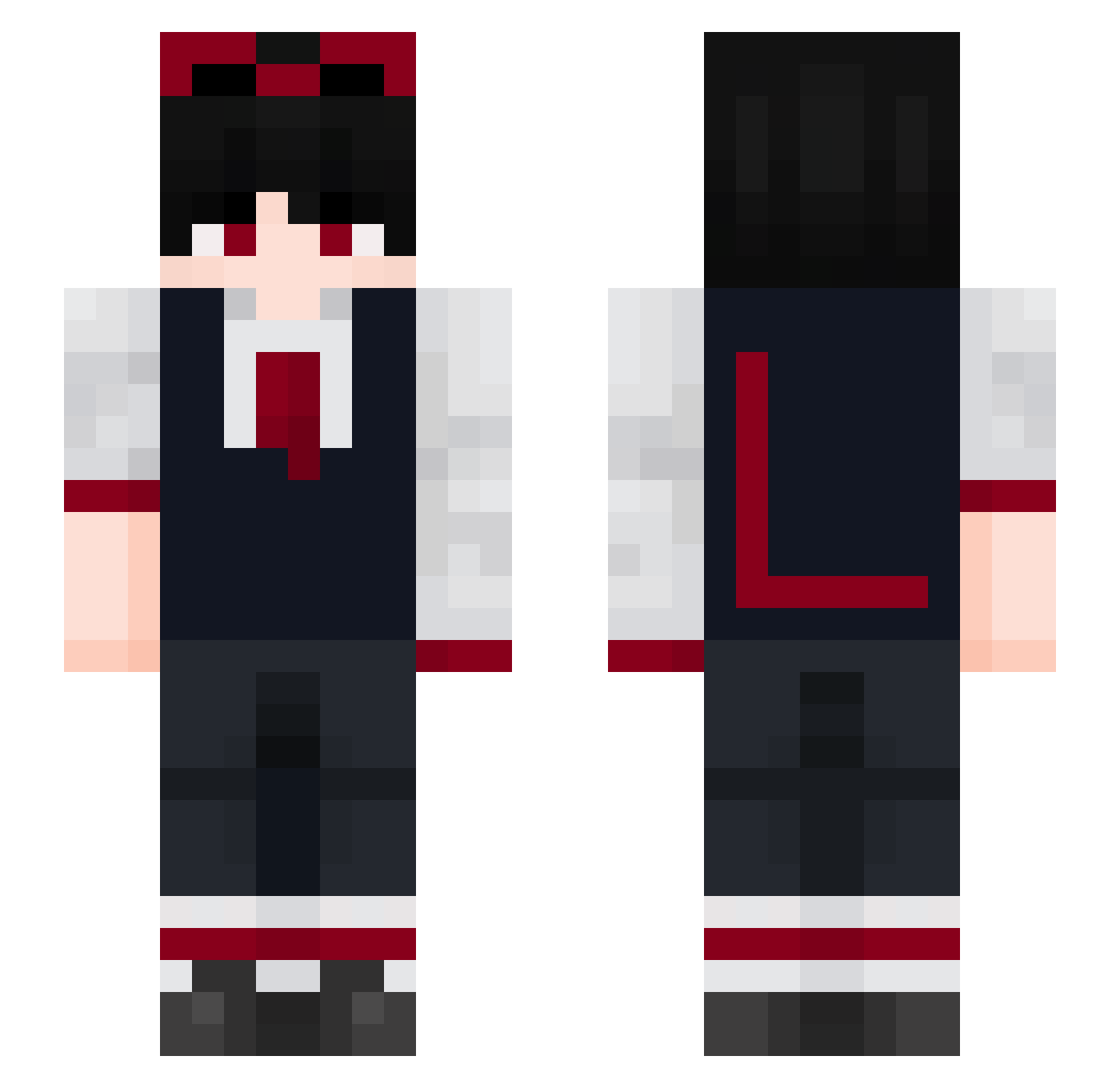 _WayKV Minecraft skin, front and back view