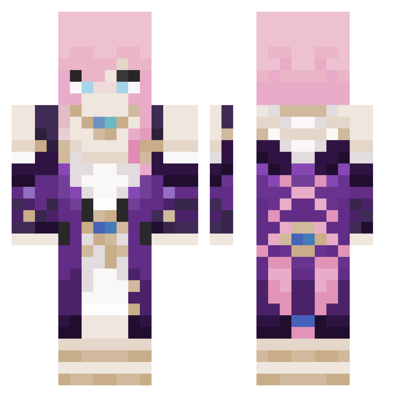 NoN0919 Minecraft skin, front and back view