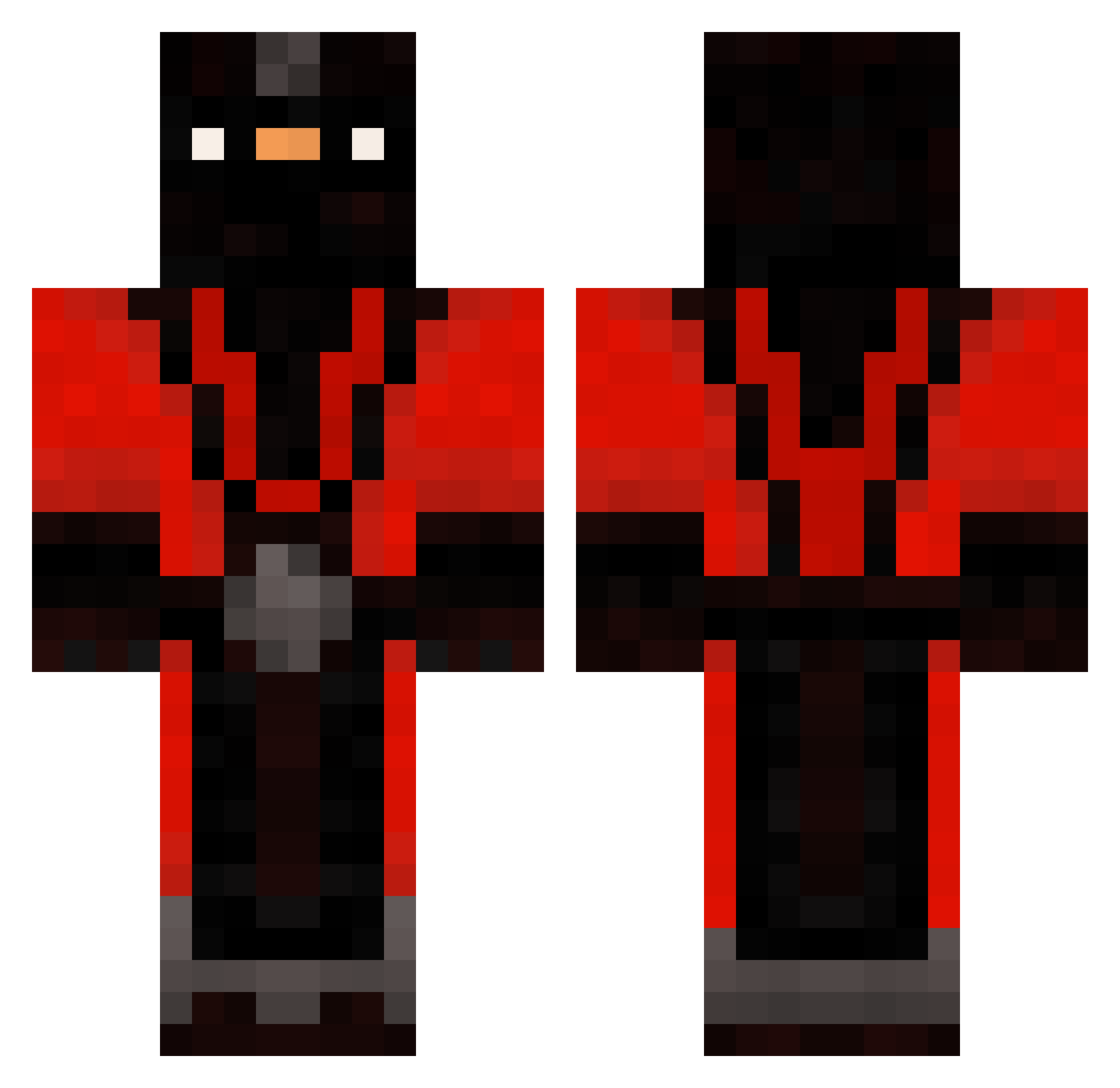 jolene Minecraft skin, front and back view