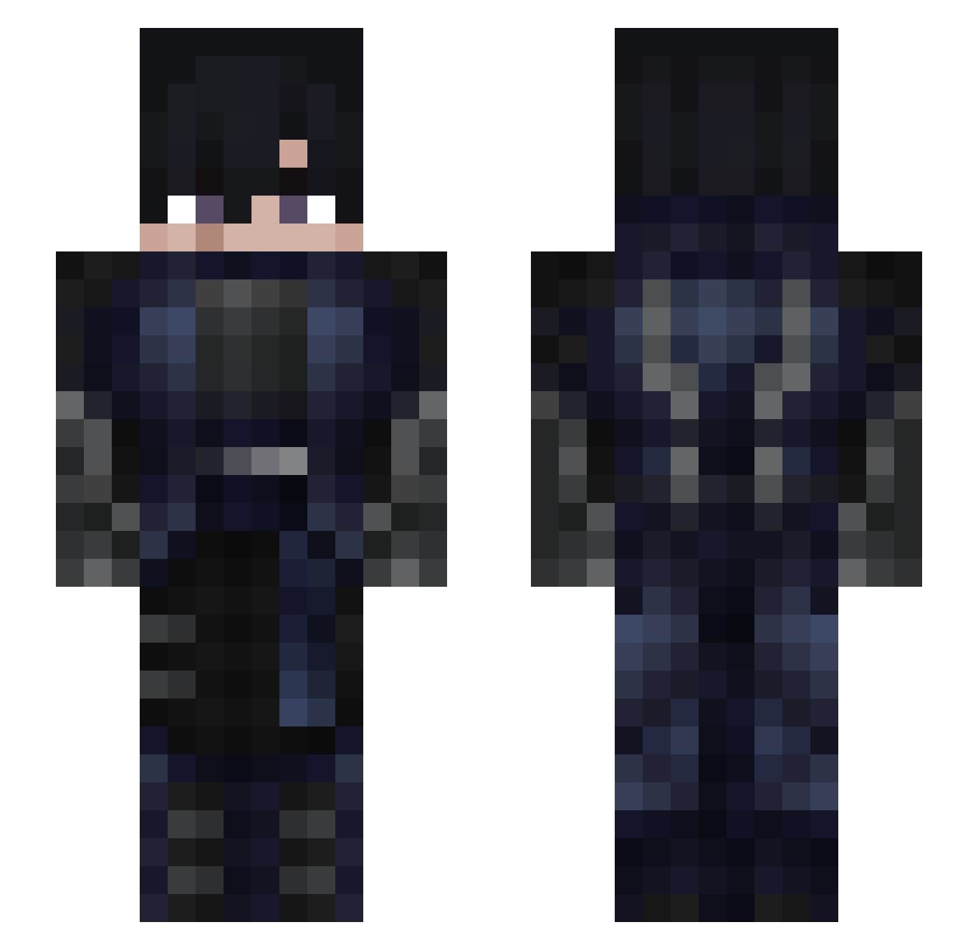 rejustify Minecraft skin, front and back view