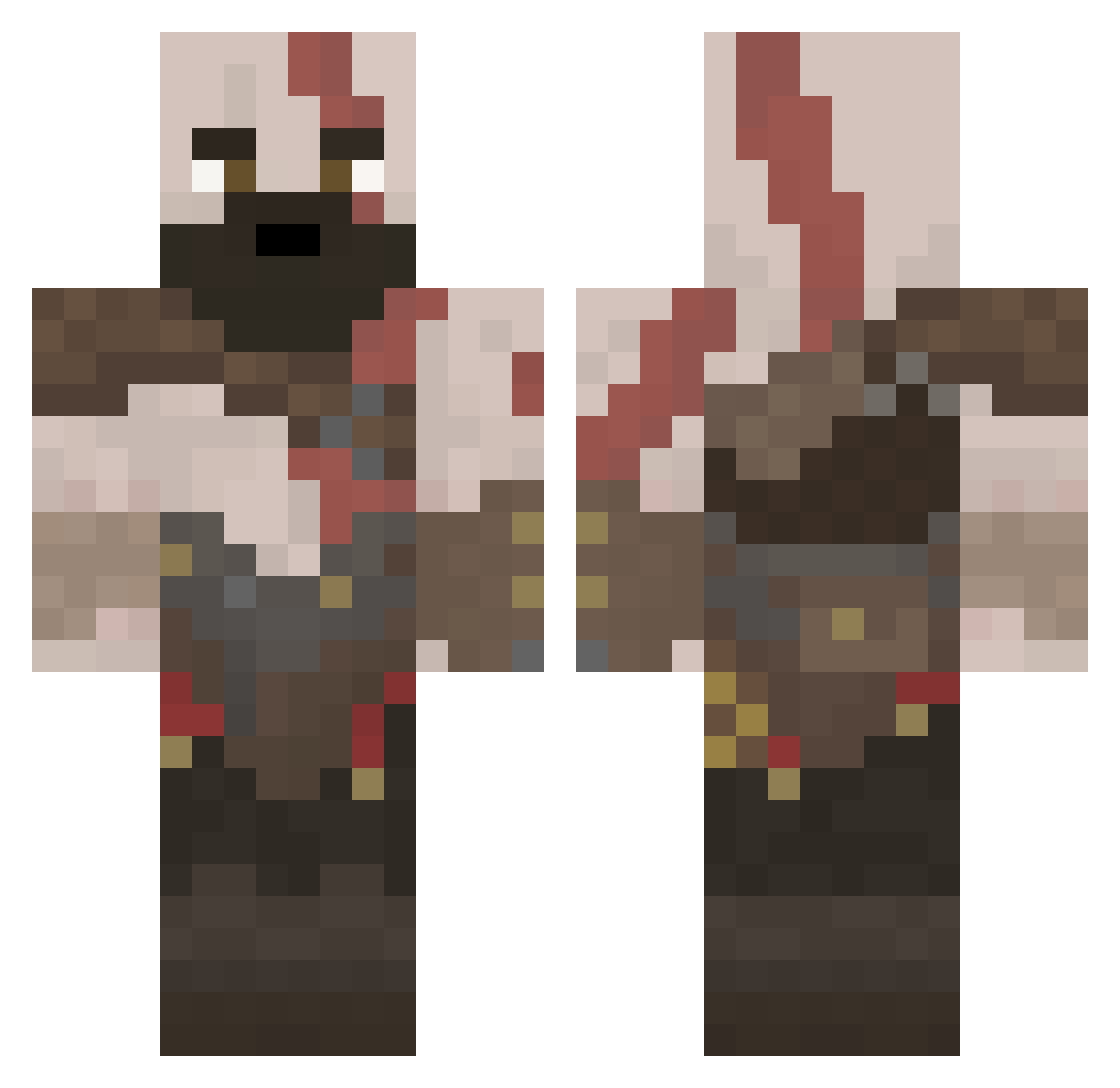 PlayKit7870 Minecraft skin, front and back view
