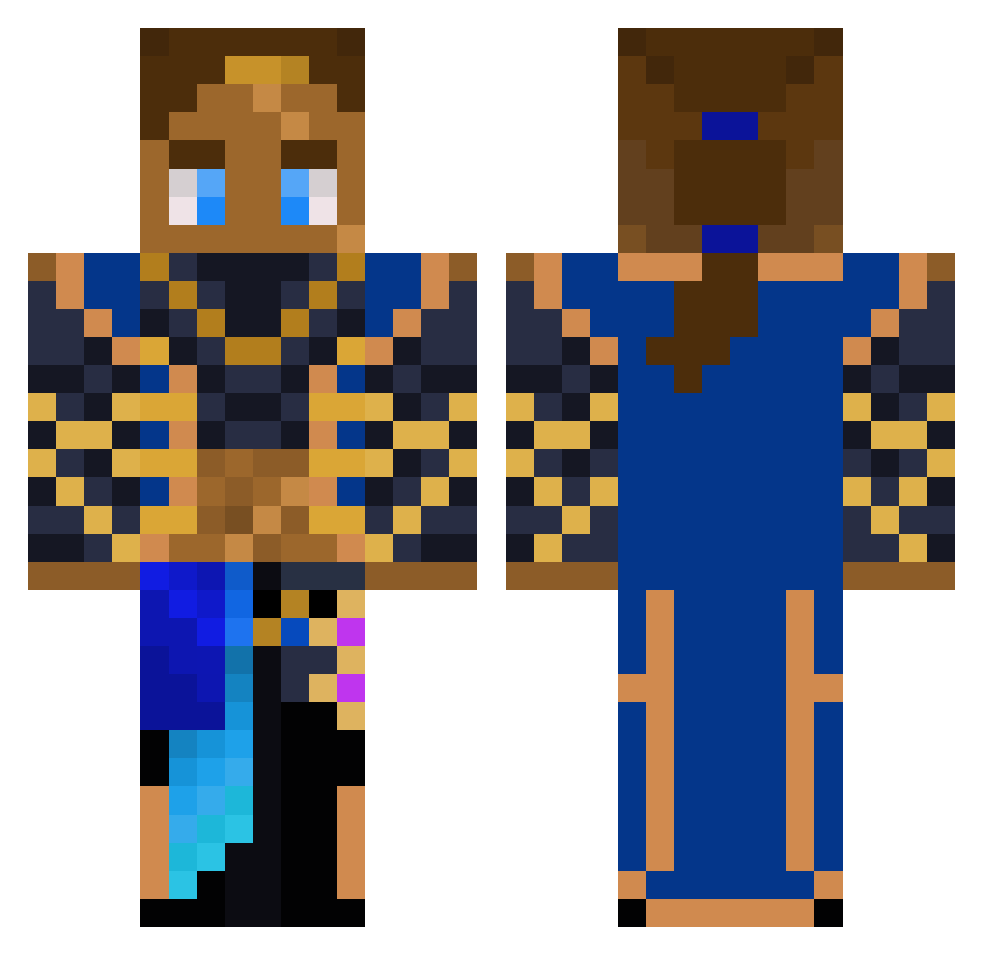 rojobo12 Minecraft skin, front and back view