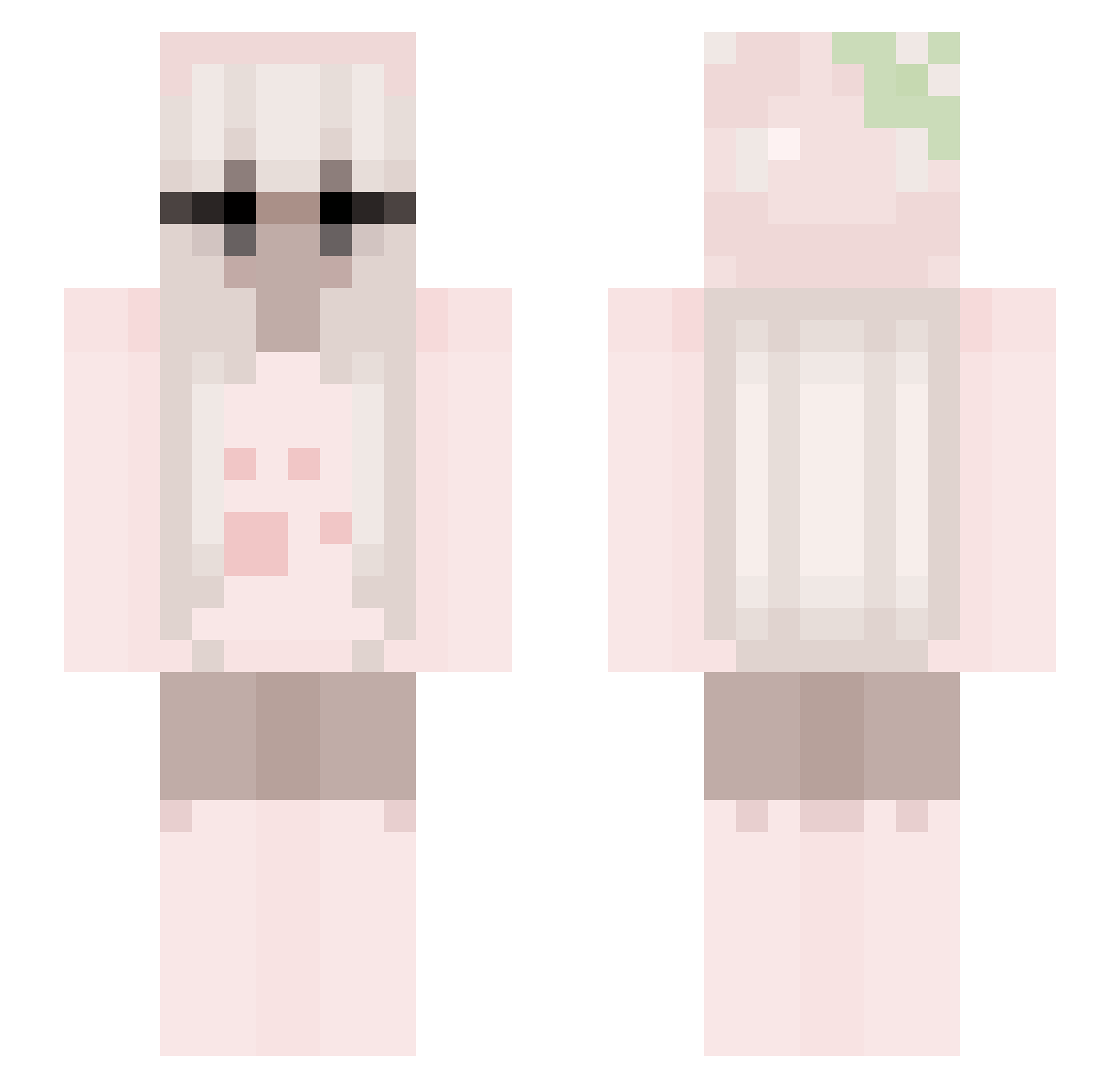 skullvian Minecraft skin, front and back view