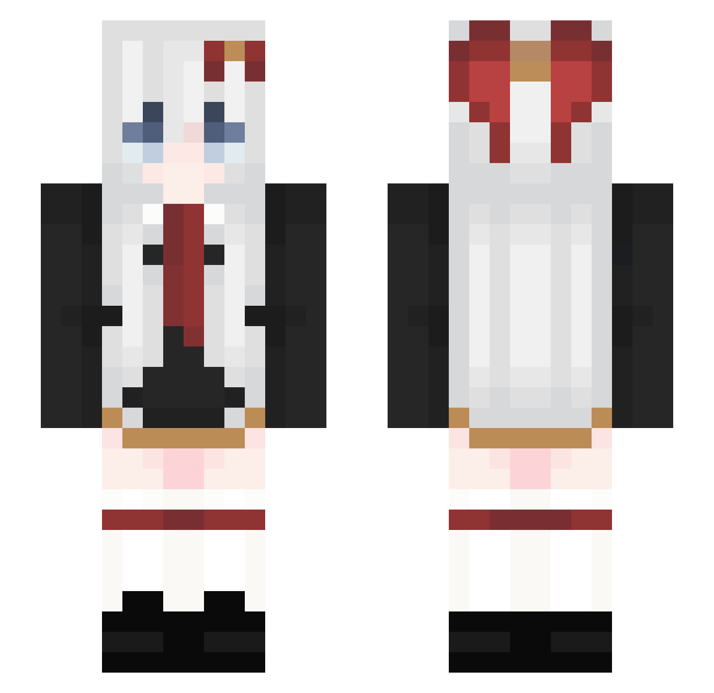 y1225 Minecraft skin, front and back view
