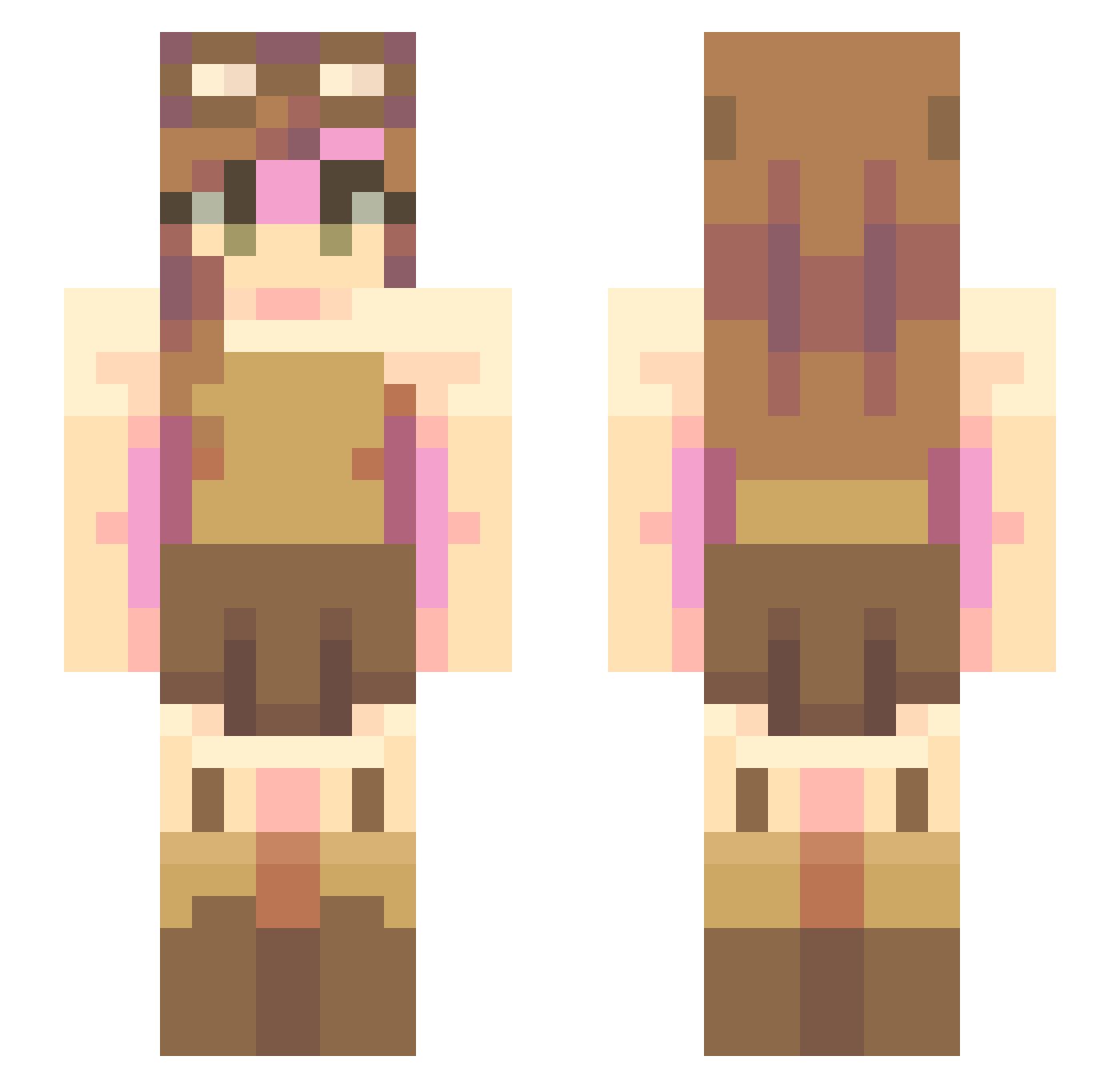 SG_Media Minecraft skin, front and back view