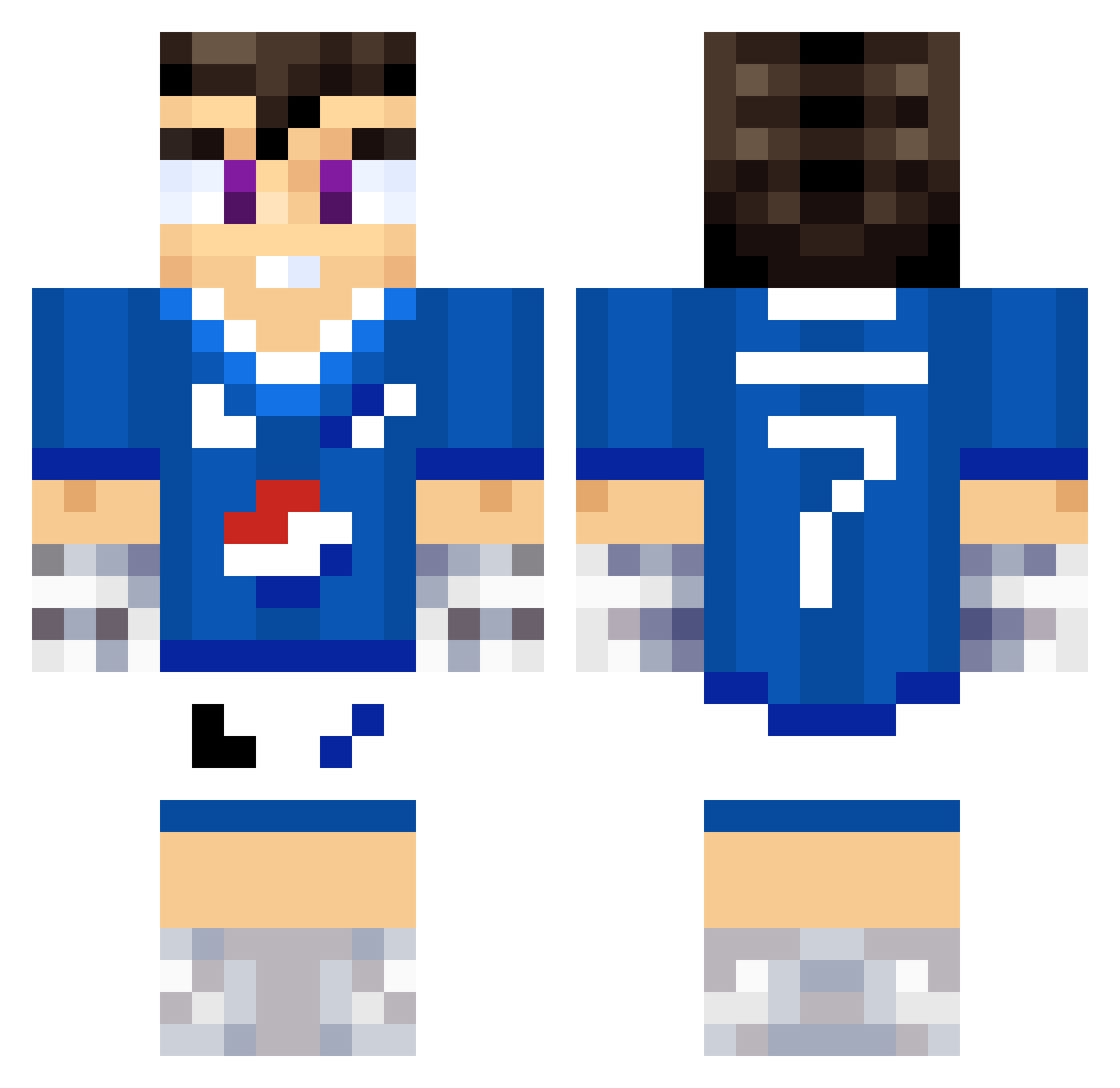 Keko_jonEs420 Minecraft skin, front and back view