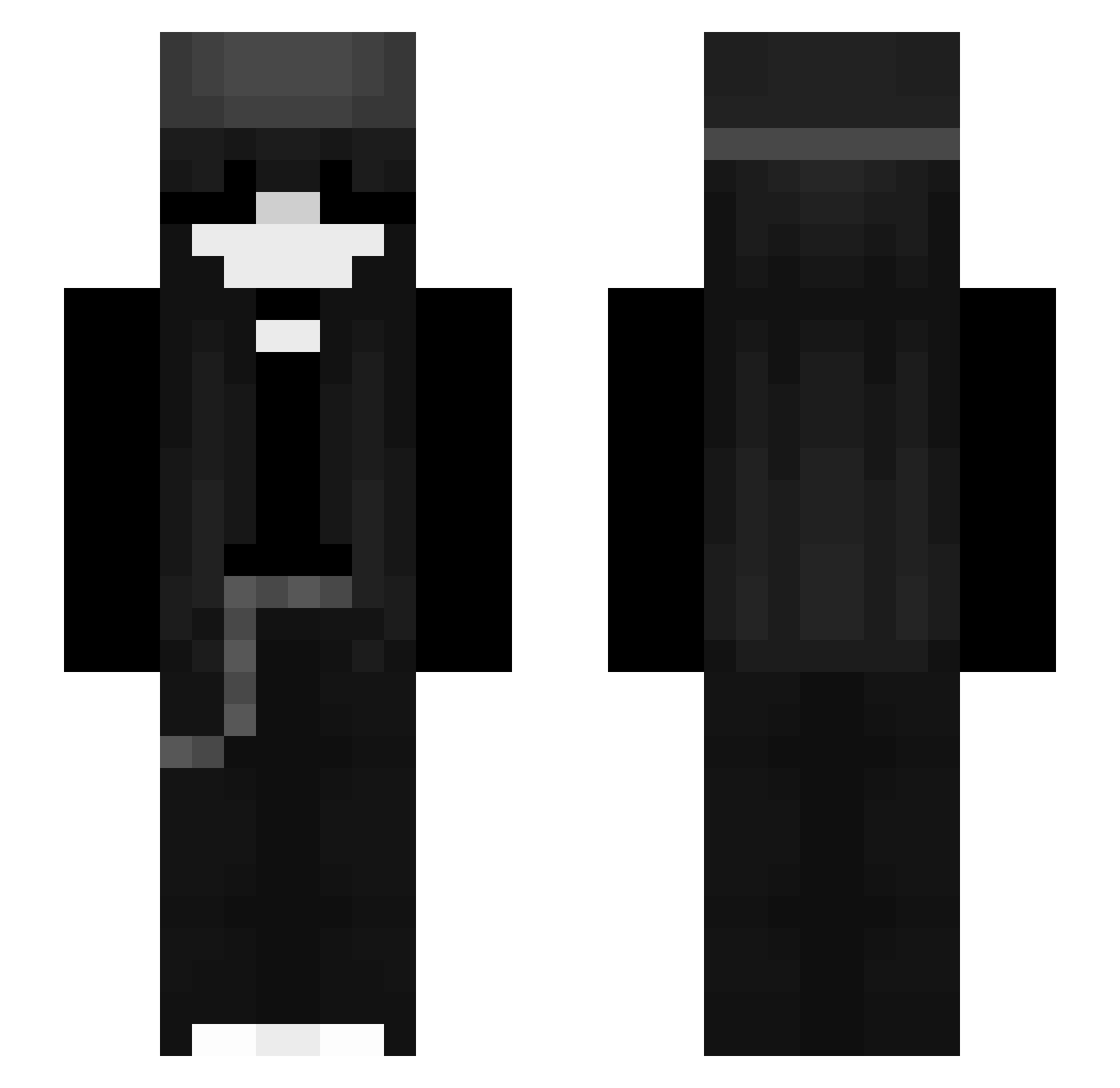 wiki_ez Minecraft skin, front and back view