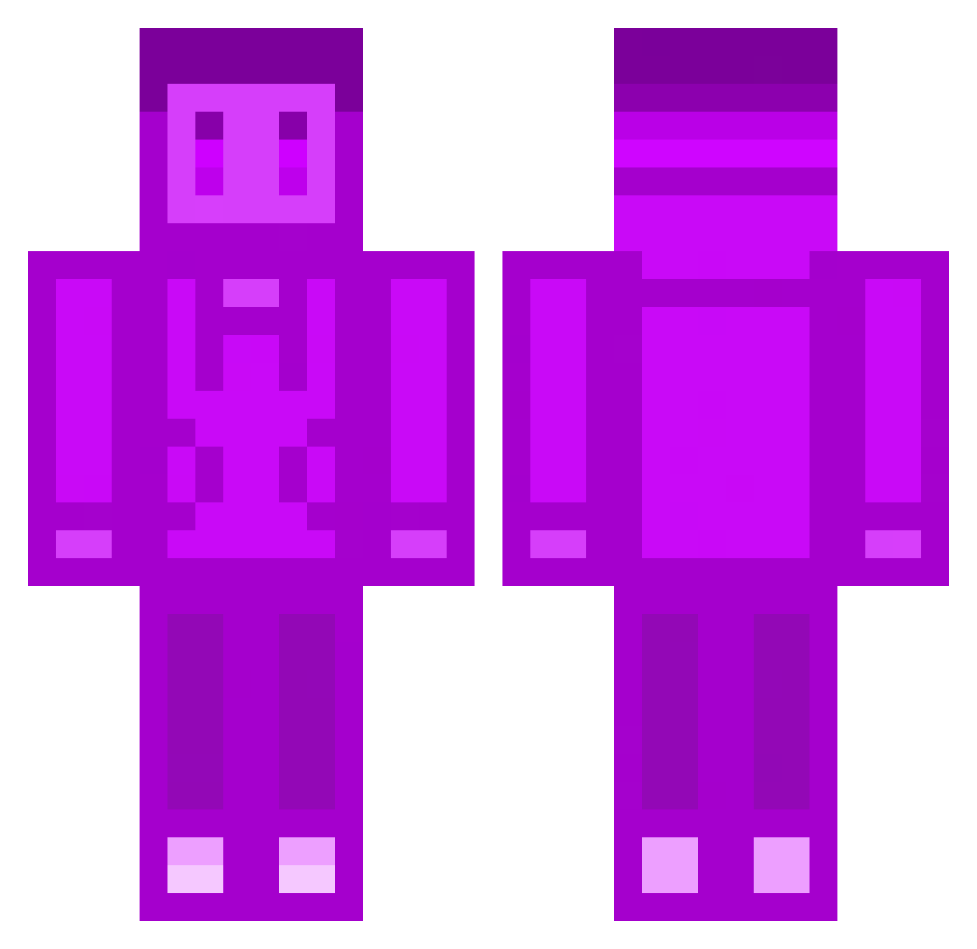 ShatteRd_ Minecraft skin, front and back view