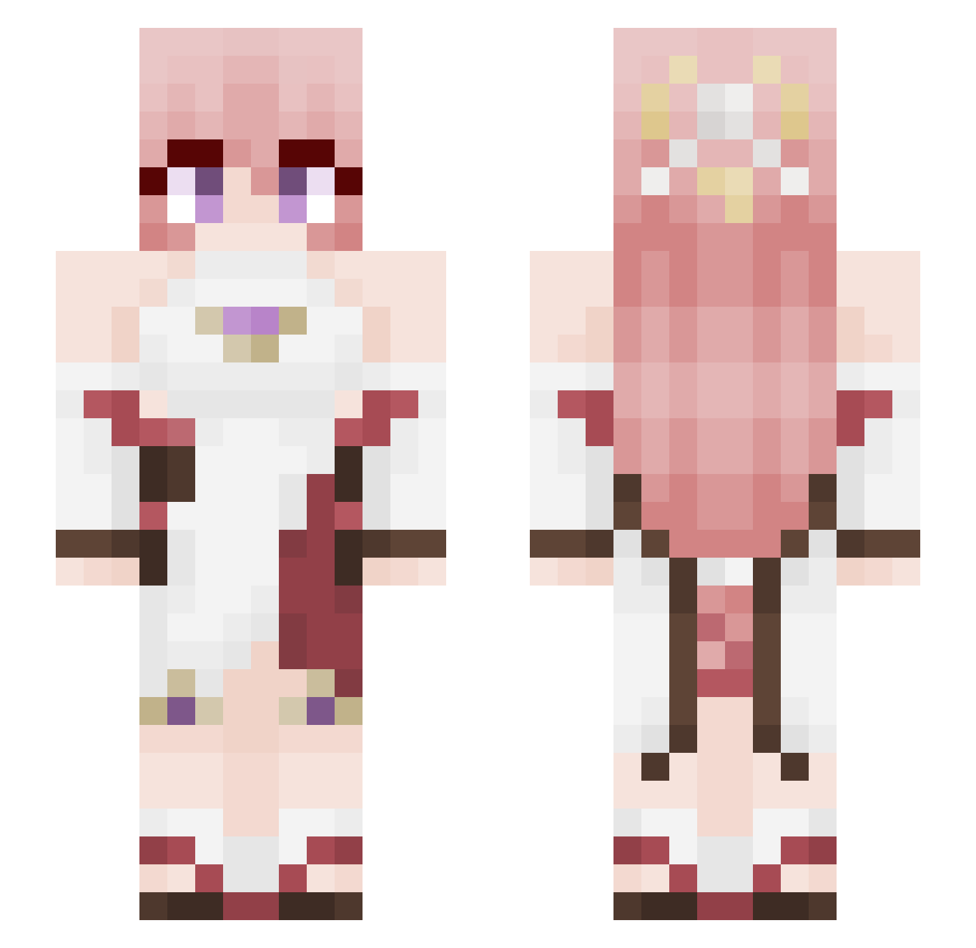 eemilchan Minecraft skin, front and back view