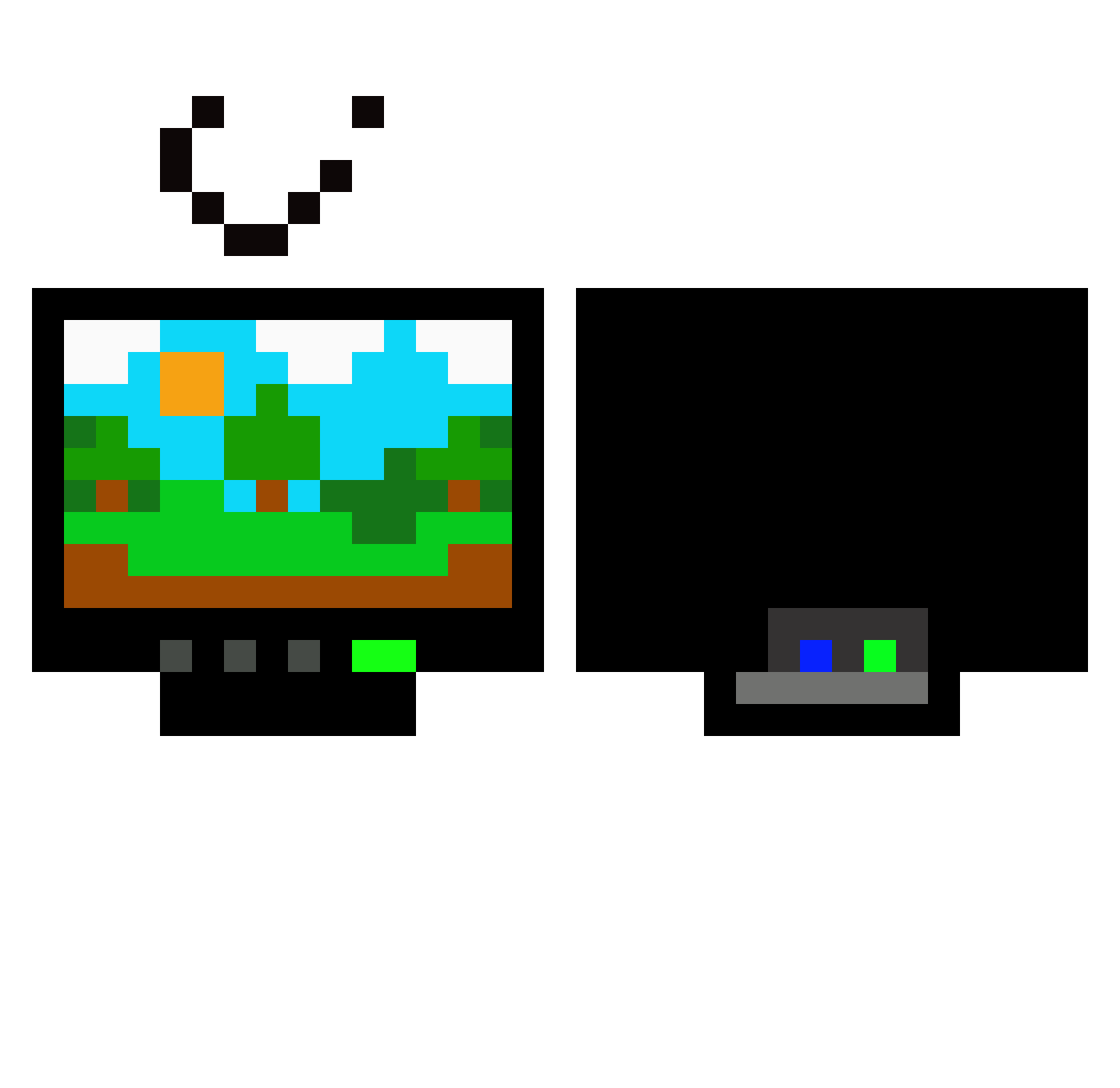 Trivial Minecraft skin, front and back view