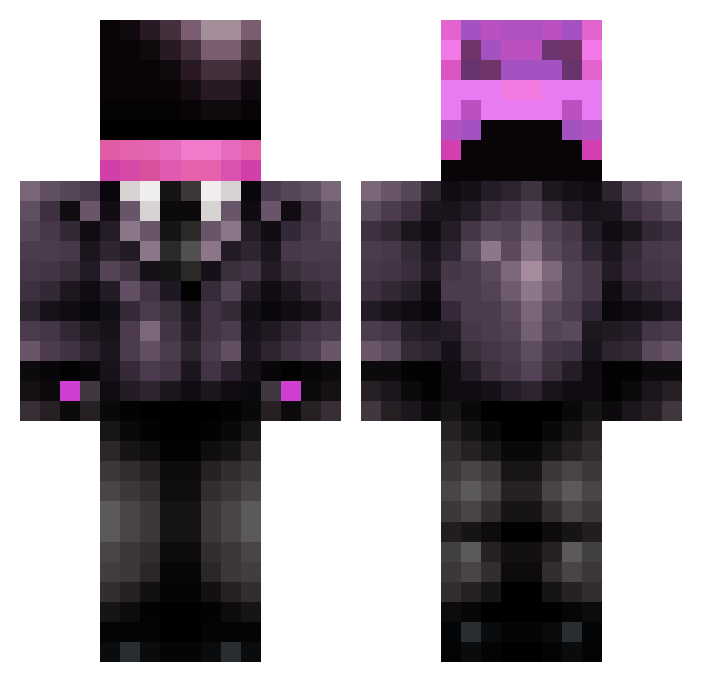iKxv Minecraft skin, front and back view