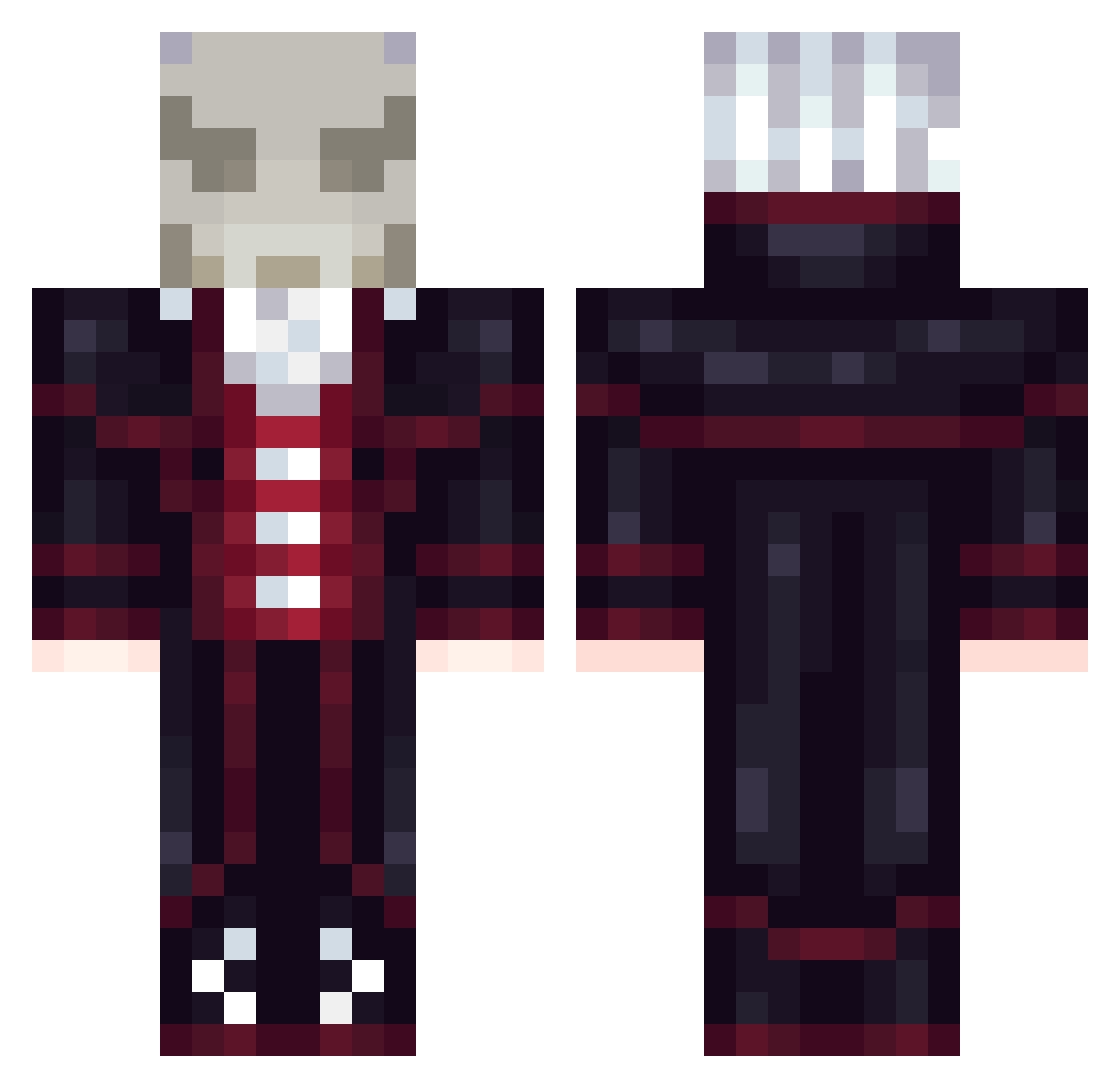 Tokyo_ykK782 Minecraft skin, front and back view