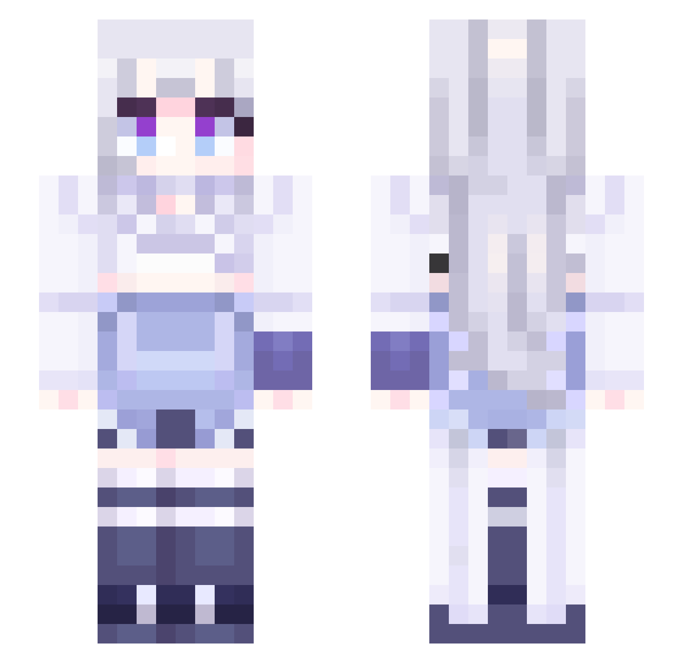 toseong2 Minecraft skin, front and back view