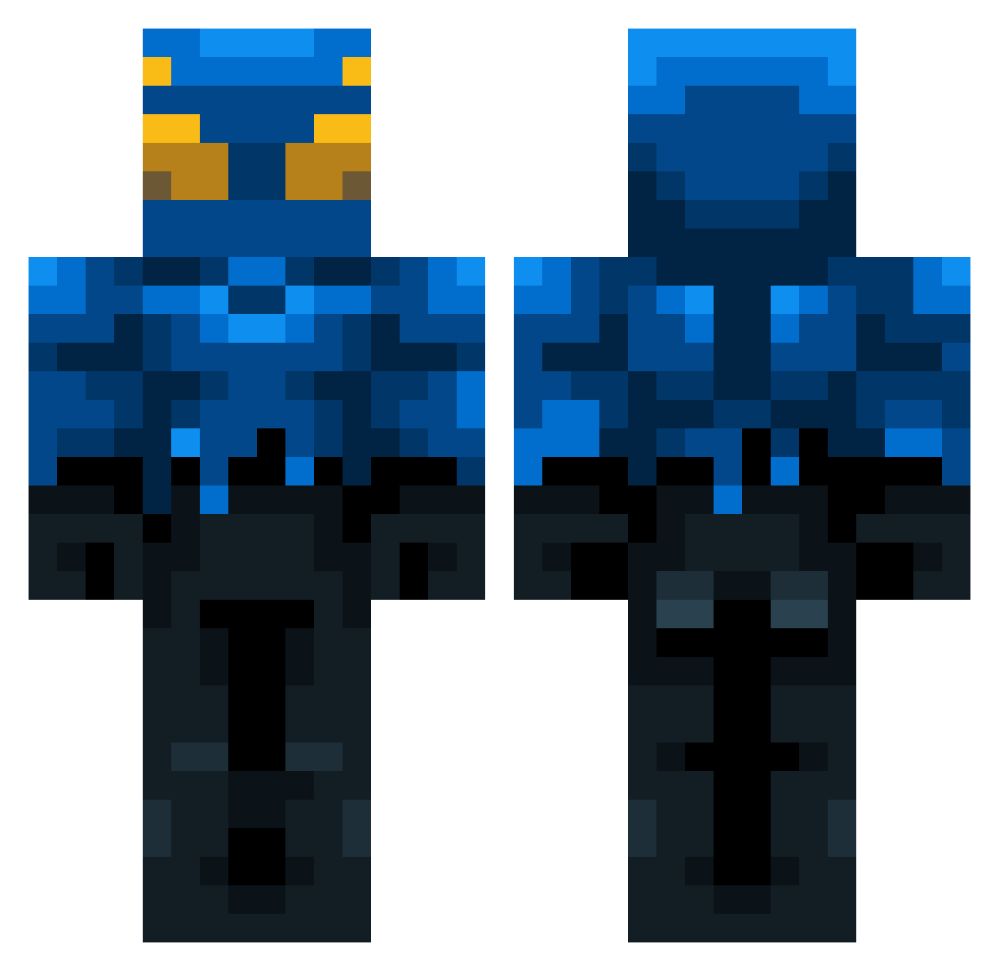 Livestock Minecraft skin, front and back view