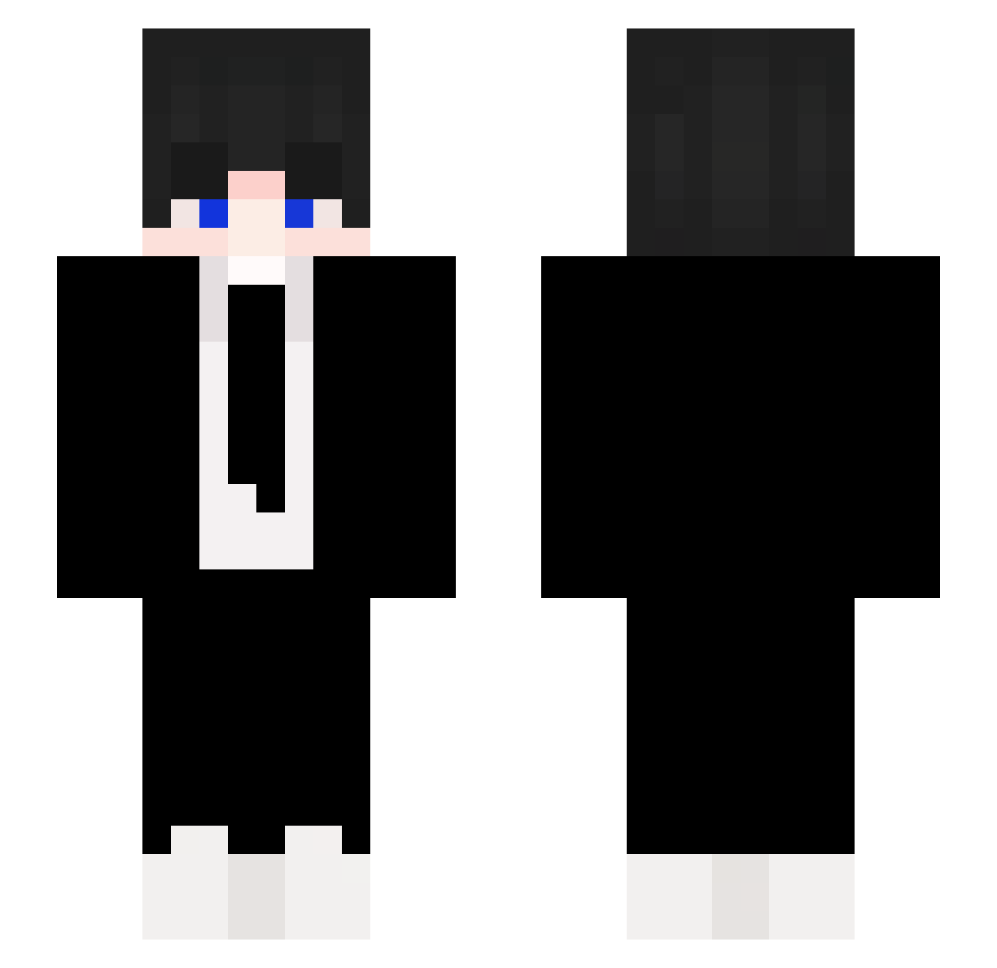Poslanee Minecraft skin, front and back view