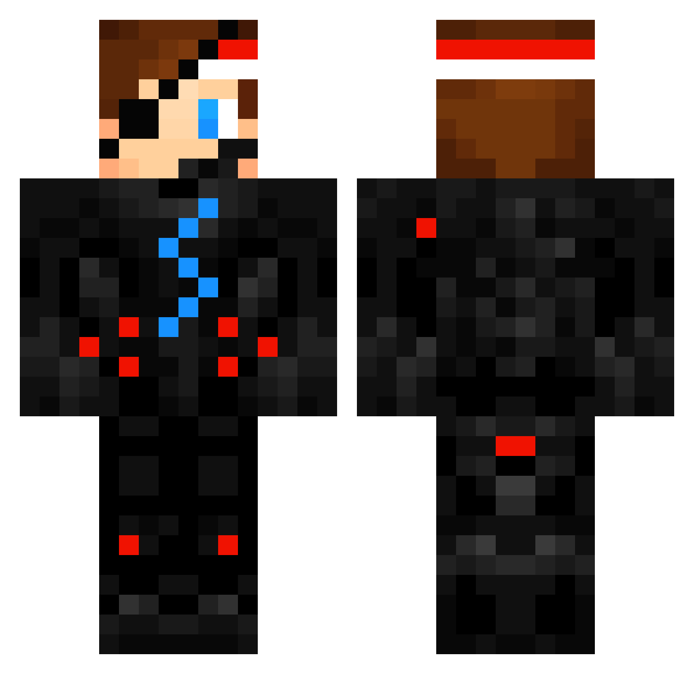 PaYuDan Minecraft skin, front and back view