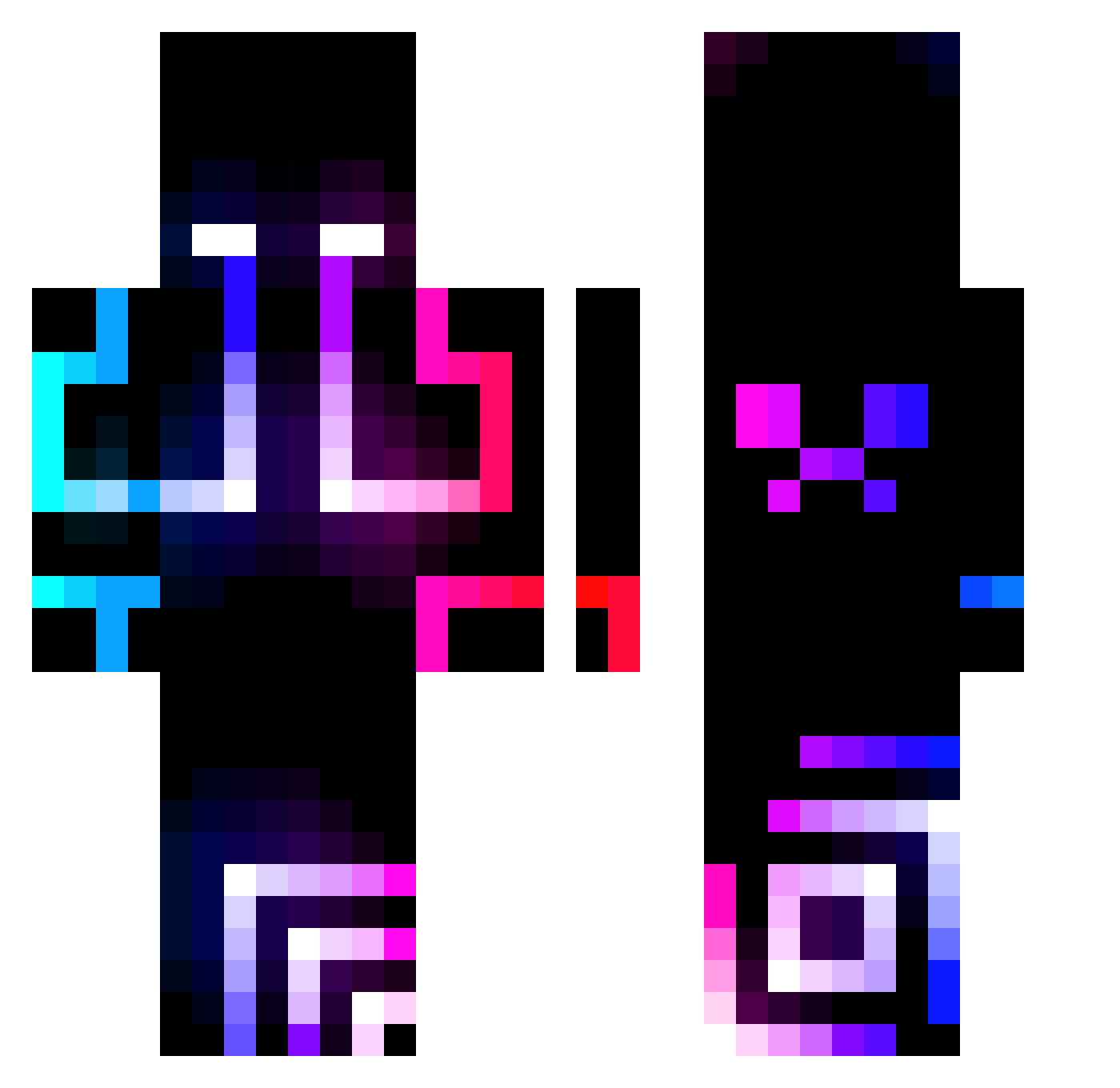 Odyssey2424 Minecraft skin, front and back view