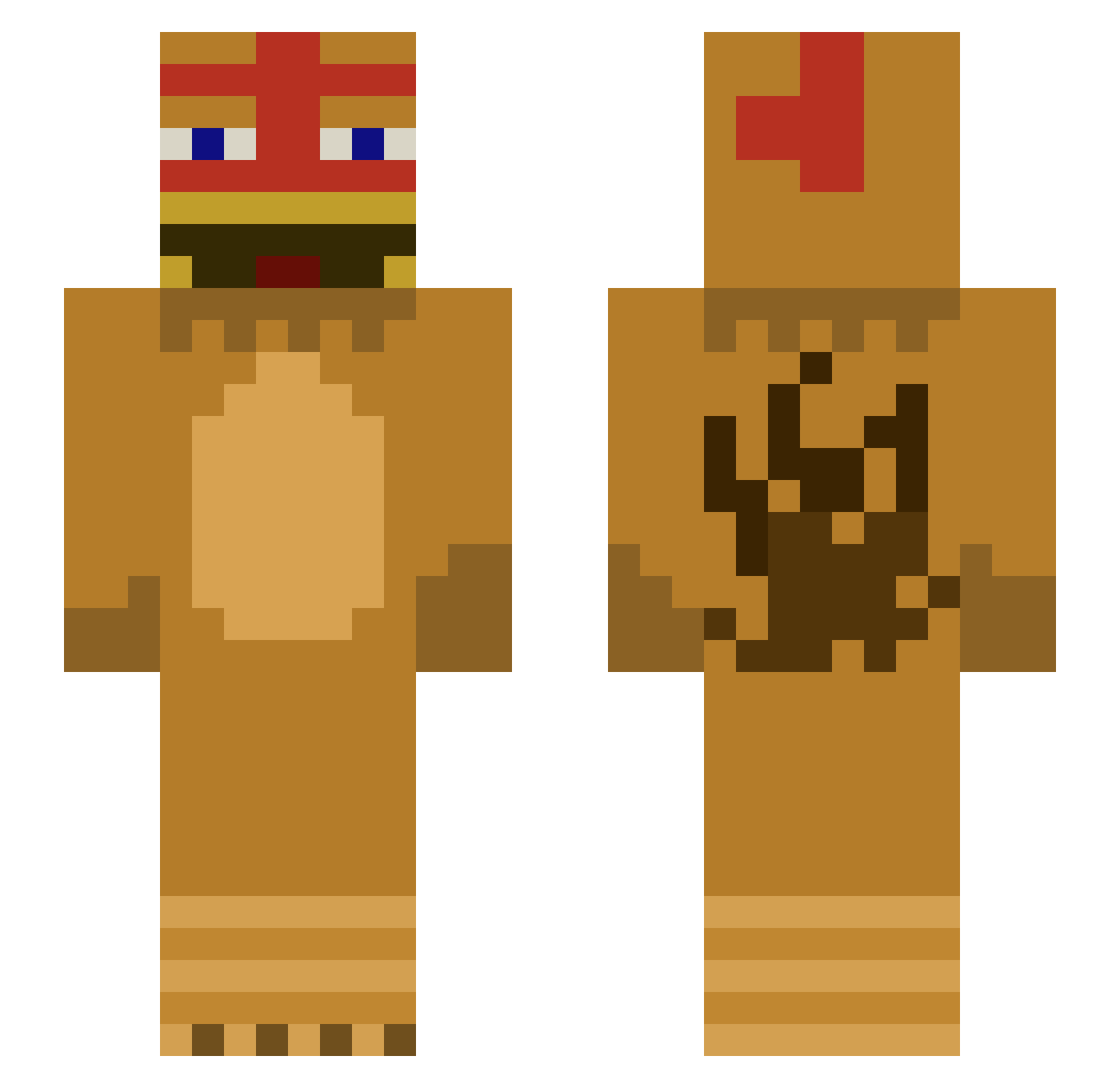 litmate Minecraft skin, front and back view