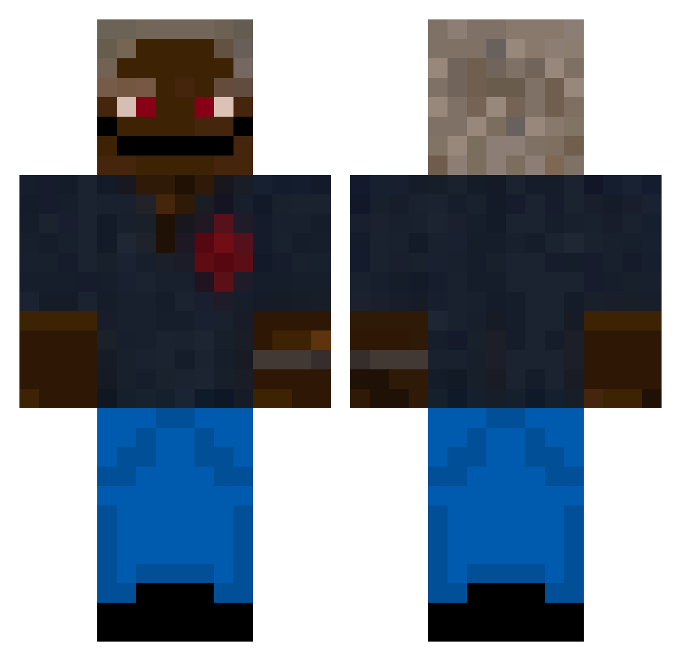 mimoza69 Minecraft skin, front and back view