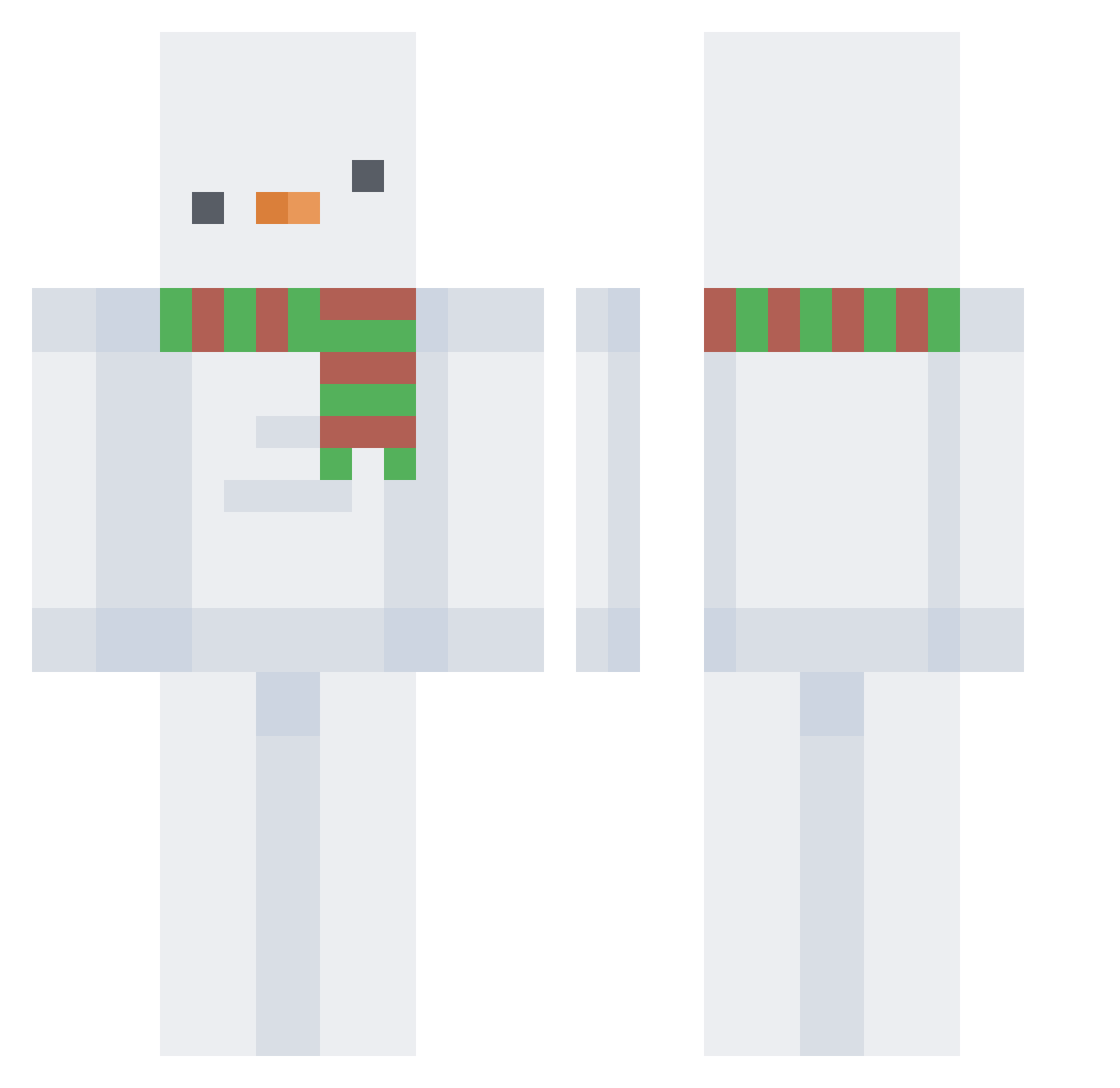 Sxrie Minecraft skin, front and back view
