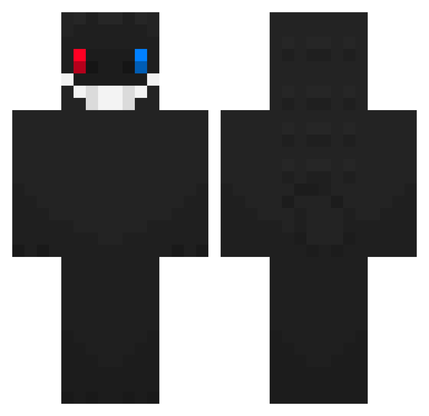 quake222 Minecraft skin, front and back view